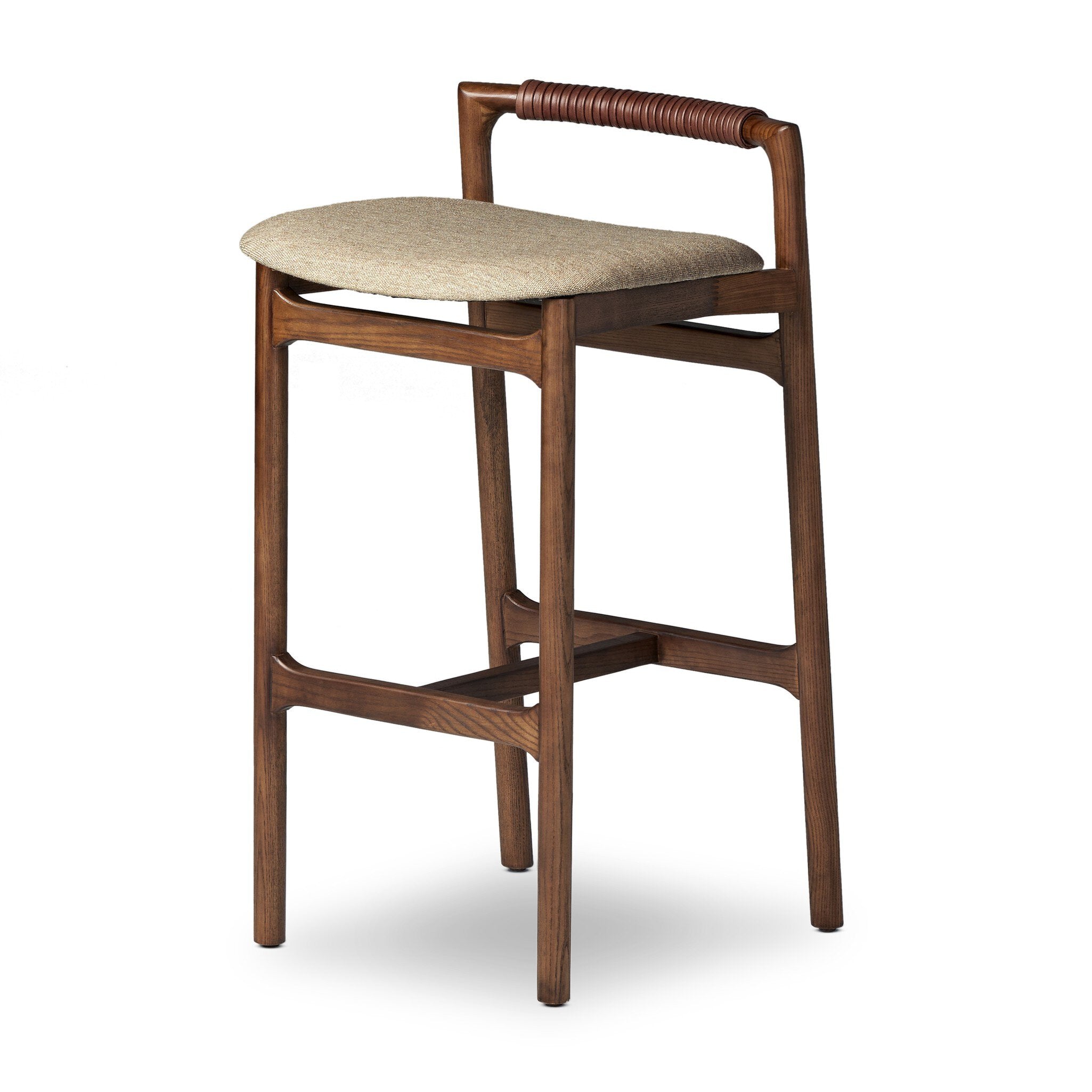 Four Hands Baden Bar + Counter Stool — Alcala Wheat-Sienna Brown-Sonoma Coco-Bar