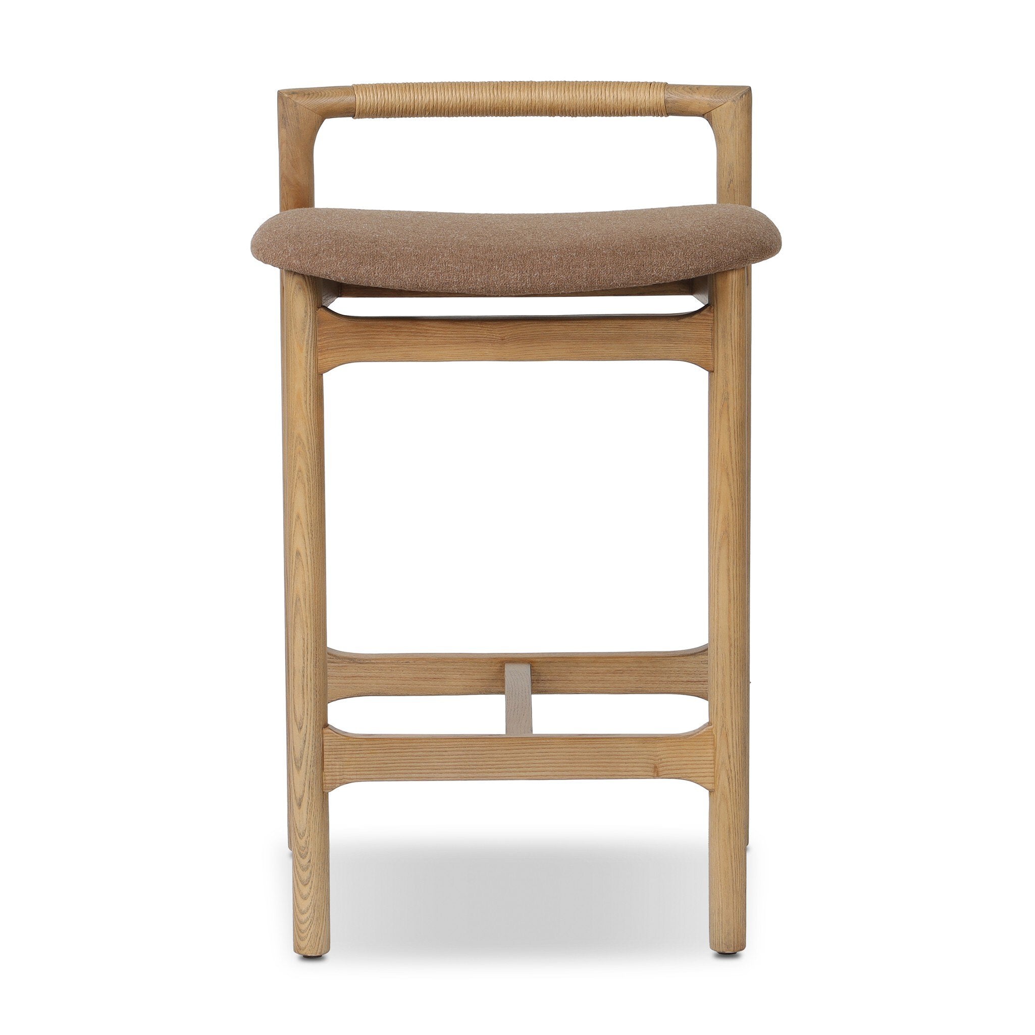 Four Hands Baden Bar + Counter Stool — Toasted Ash-Natural Paper Cord-Antwerp Cafe-Bar