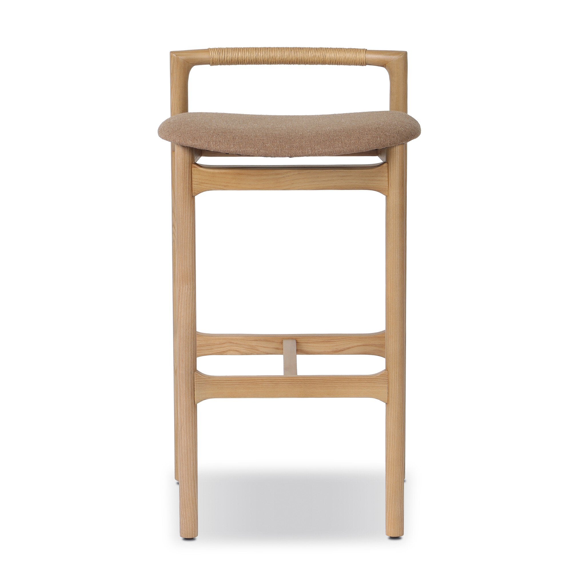 Four Hands Baden Bar + Counter Stool — Toasted Ash-Natural Paper Cord-Antwerp Cafe-Bar
