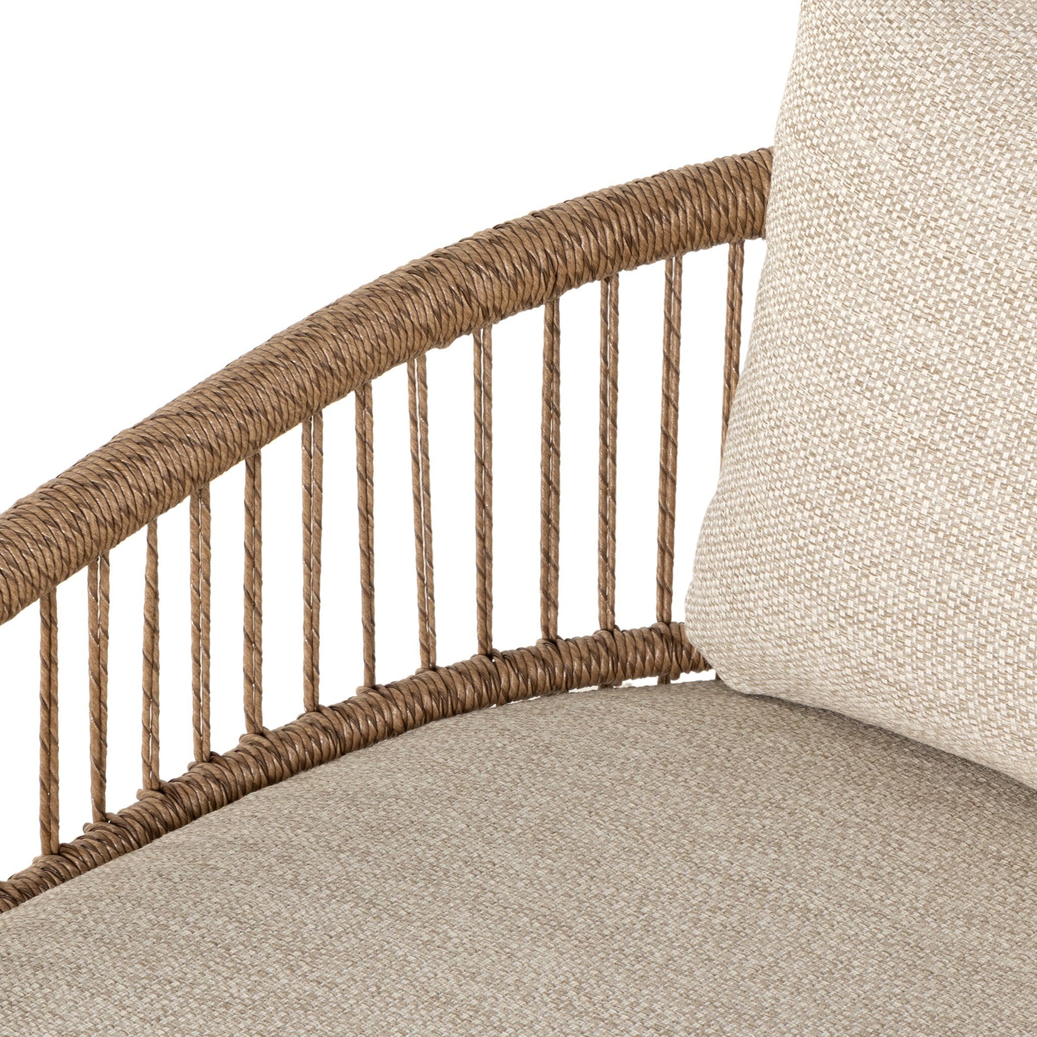 Four Hands Montecito Outdoor Chair — Faux Dark Hyacinth-Faye Sand