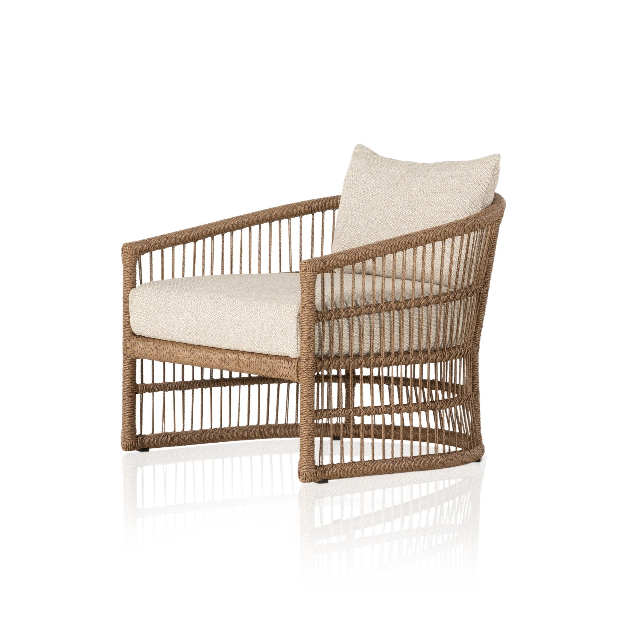 Four Hands Montecito Outdoor Chair — Faux Dark Hyacinth-Faye Sand