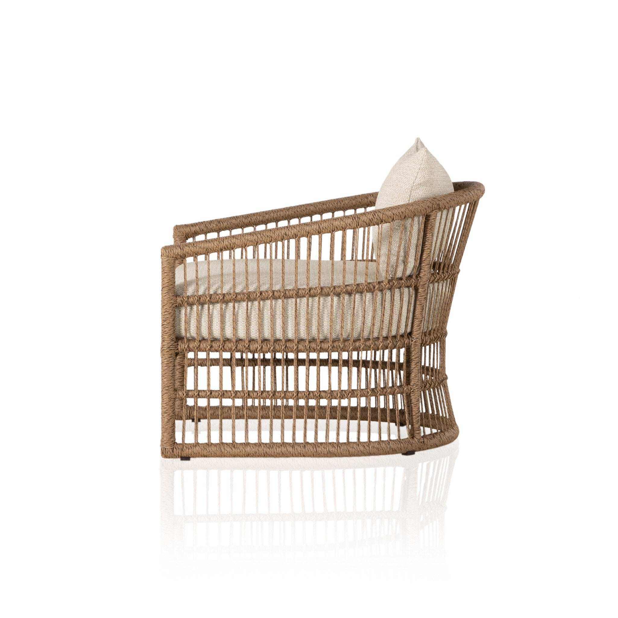 Four Hands Montecito Outdoor Chair — Faux Dark Hyacinth-Faye Sand