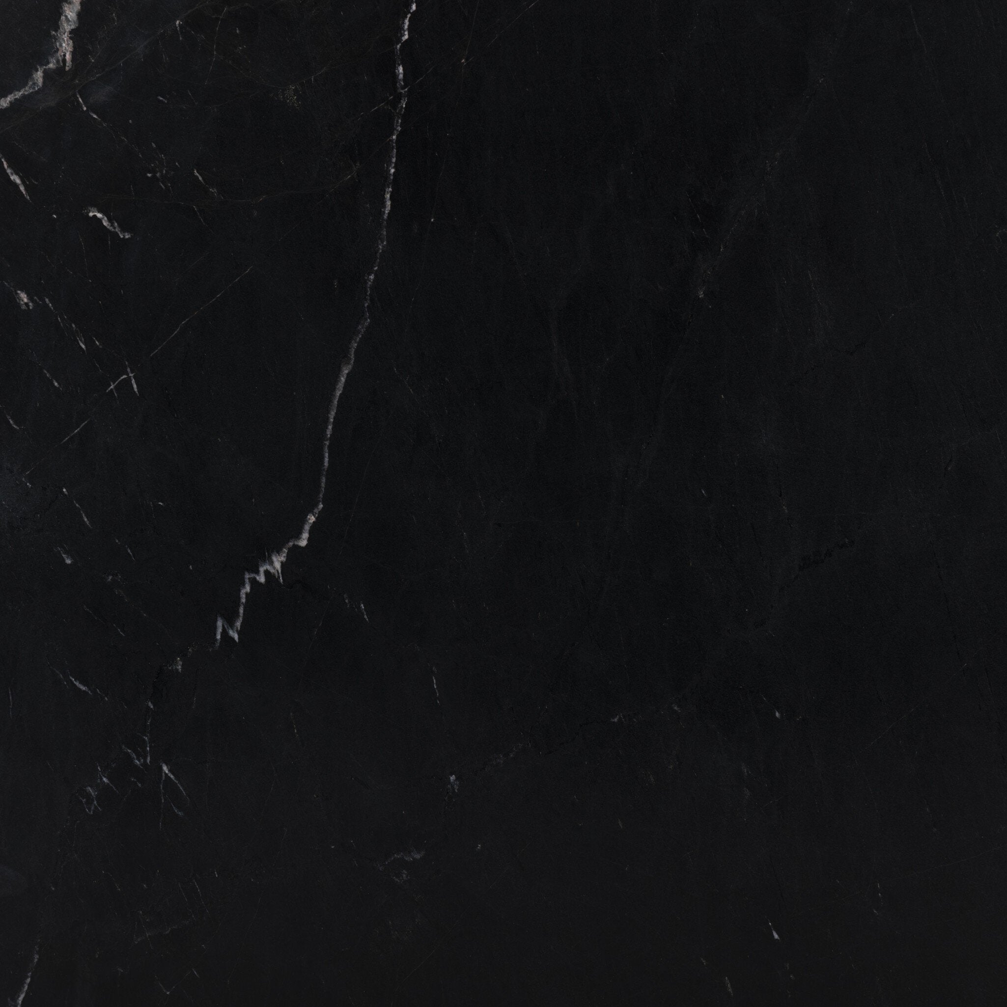 Four Hands Oranda Coffee Table — Black Marble-Black Scalloped Marble