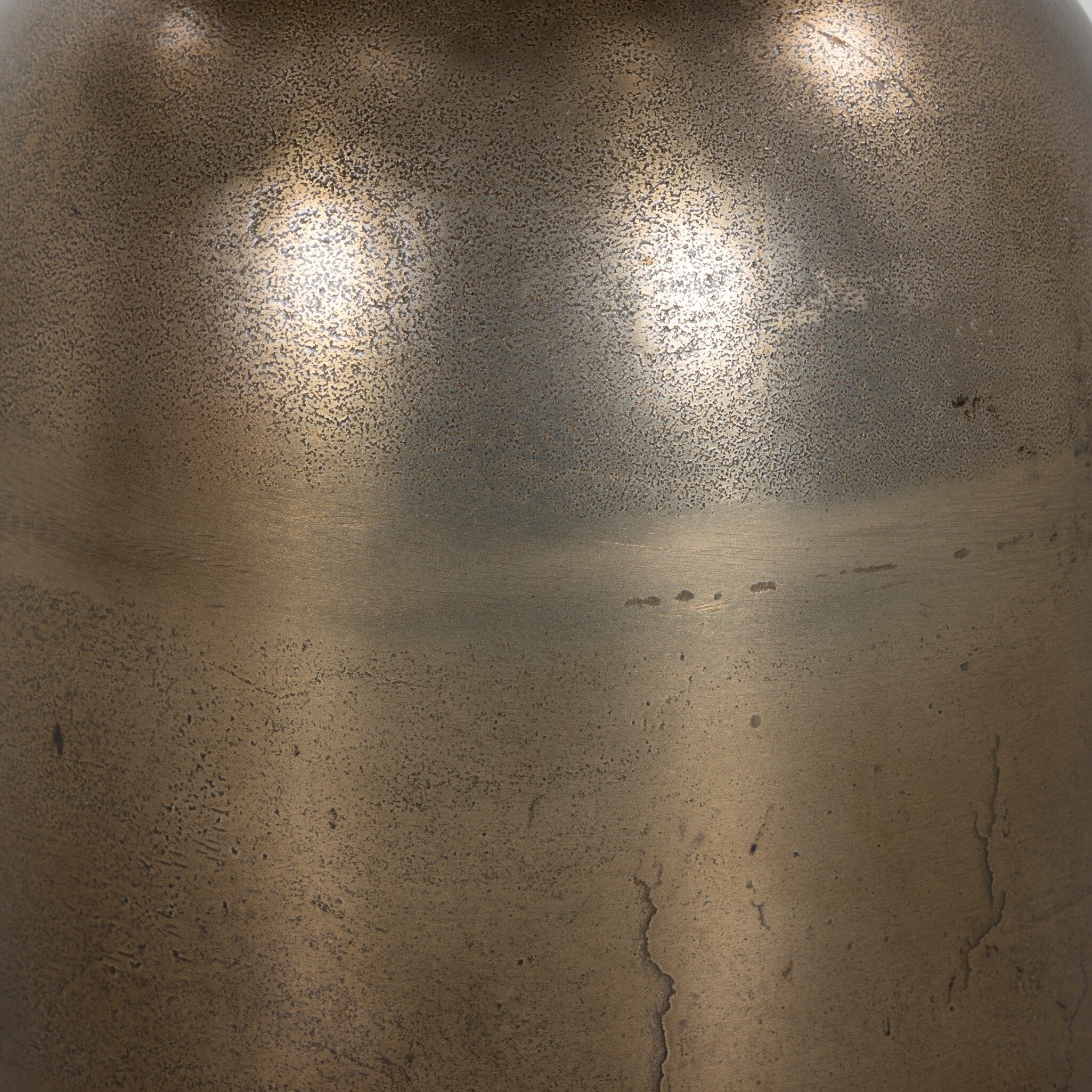 Four Hands Corbett End Table — Creamy Taupe Marble-Aged Bronze