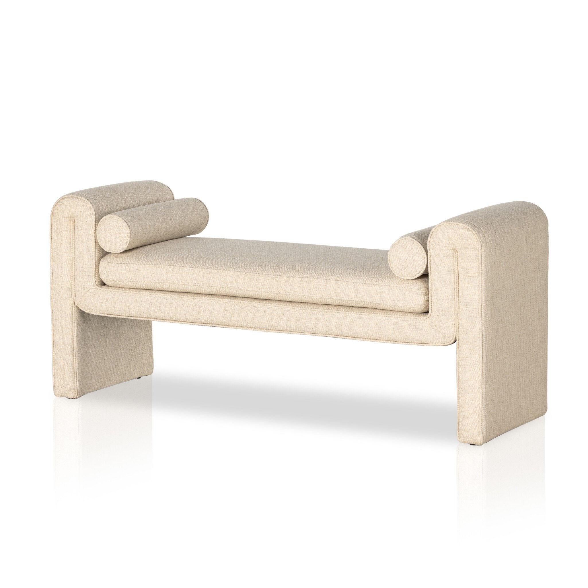 Four Hands Mitchell Accent Bench — Thames Cream