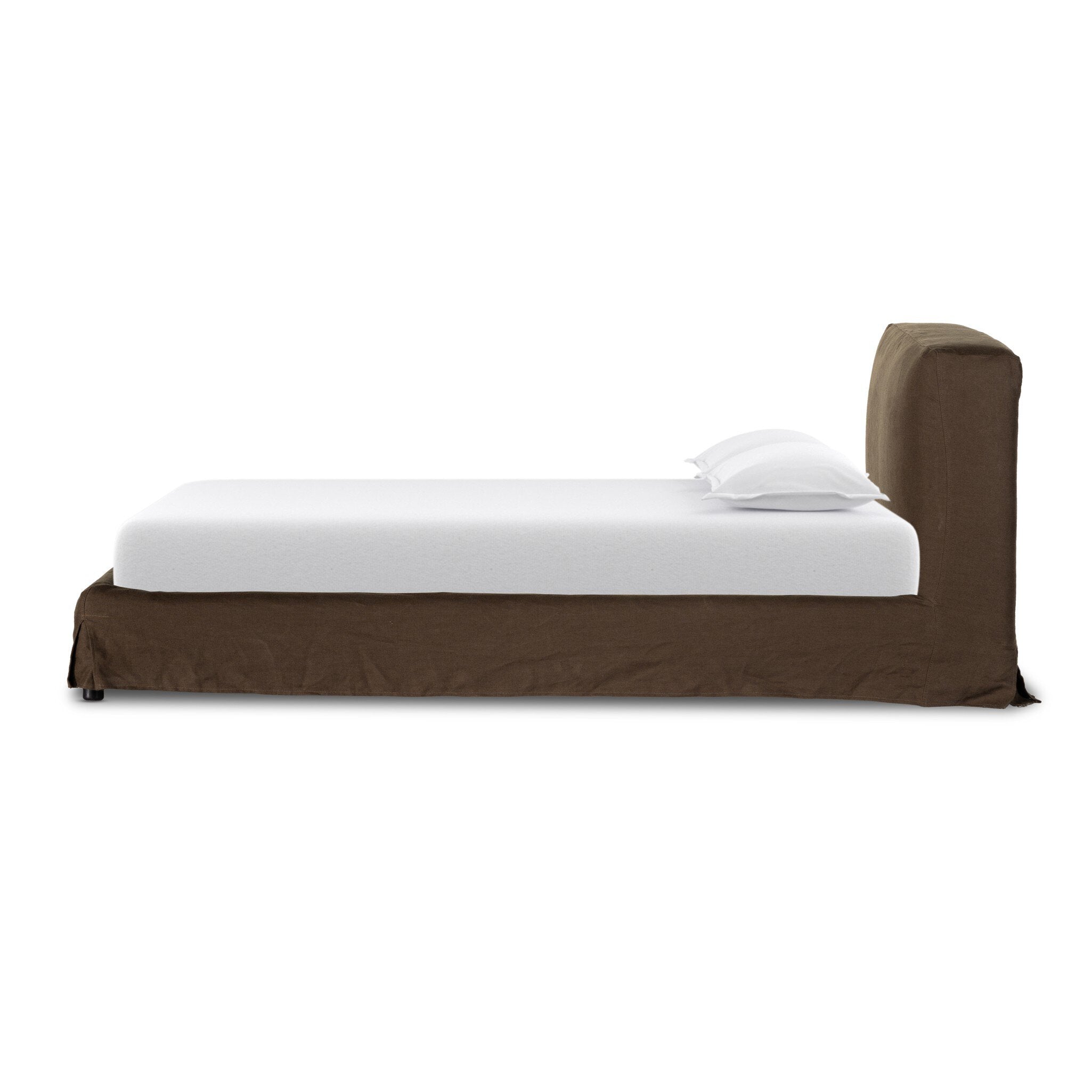 Four Hands Aidan Slipcover Bed — Brussels Coffee-King