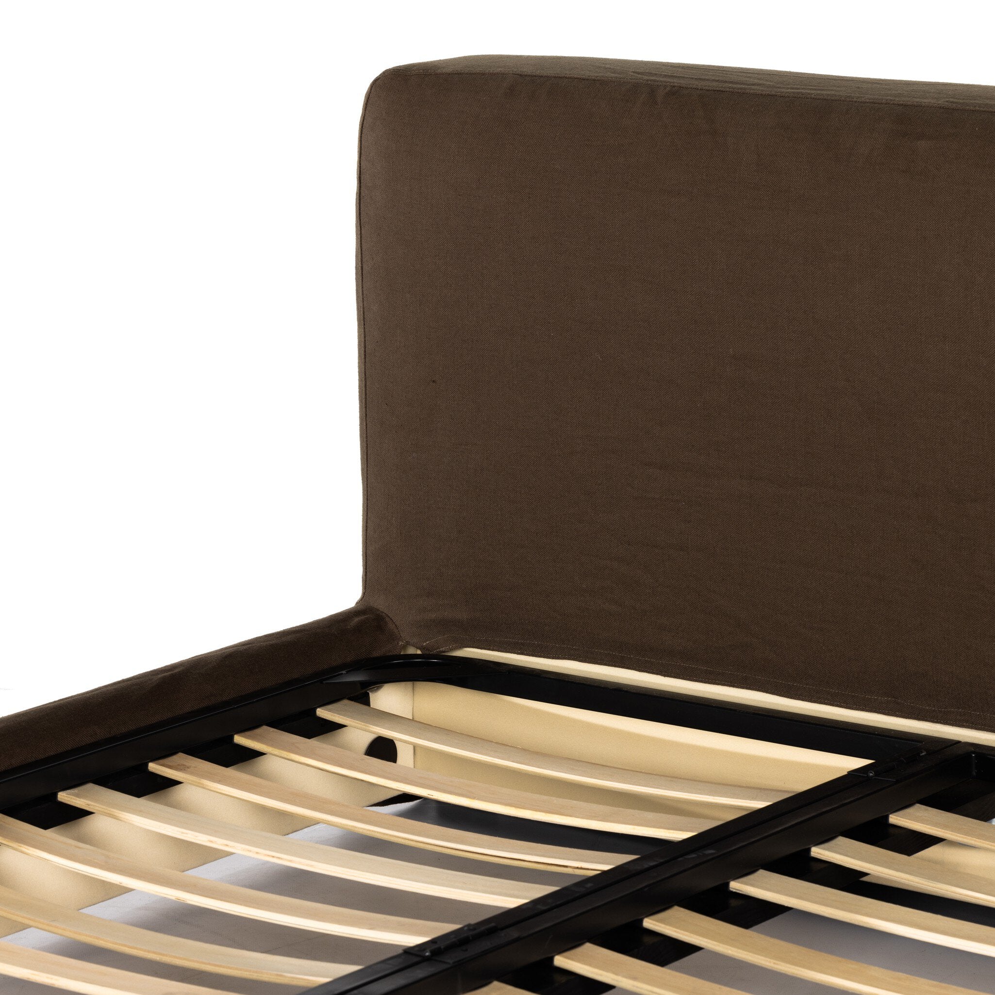 Four Hands Aidan Slipcover Bed — Brussels Coffee-Queen