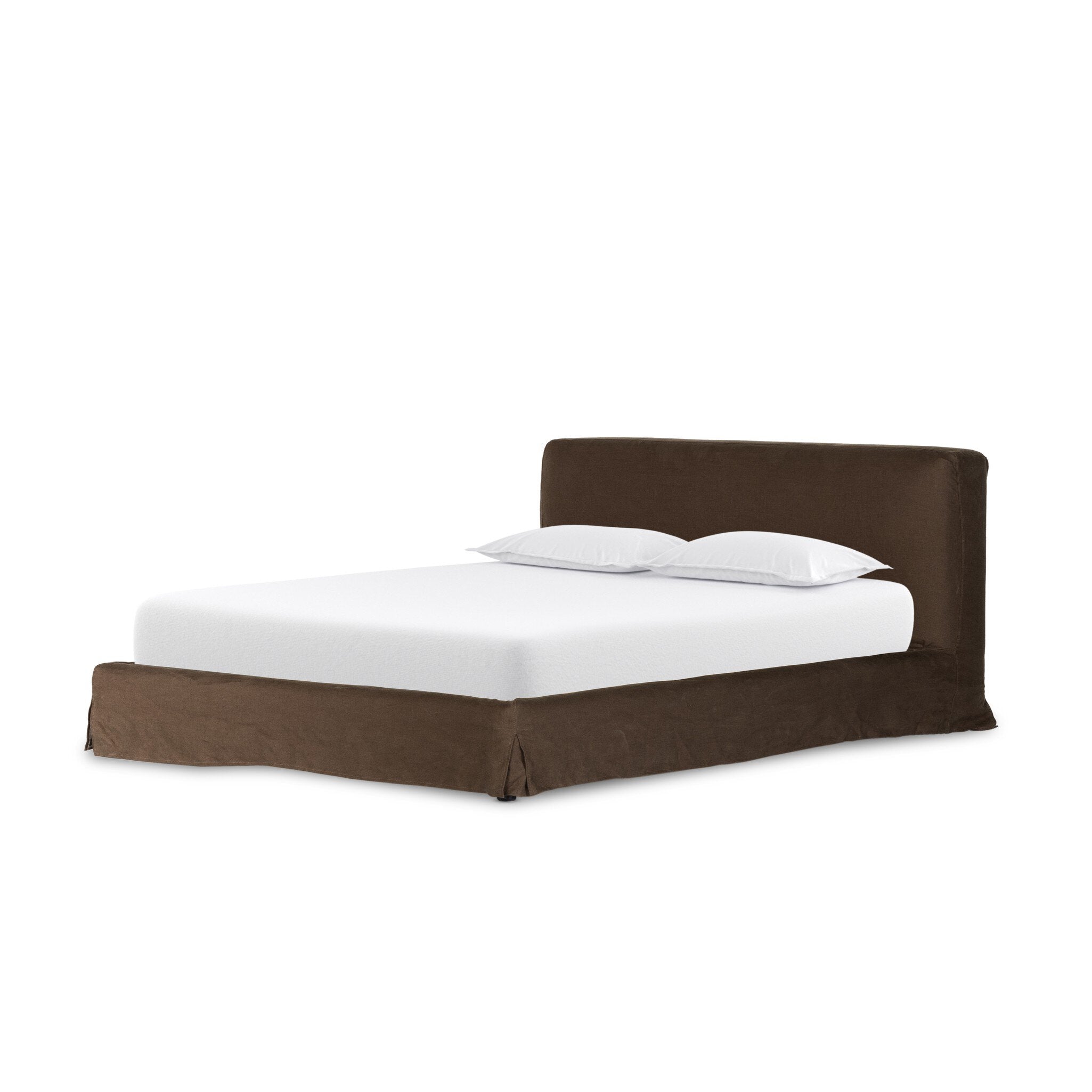 Four Hands Aidan Slipcover Bed — Brussels Coffee-Queen