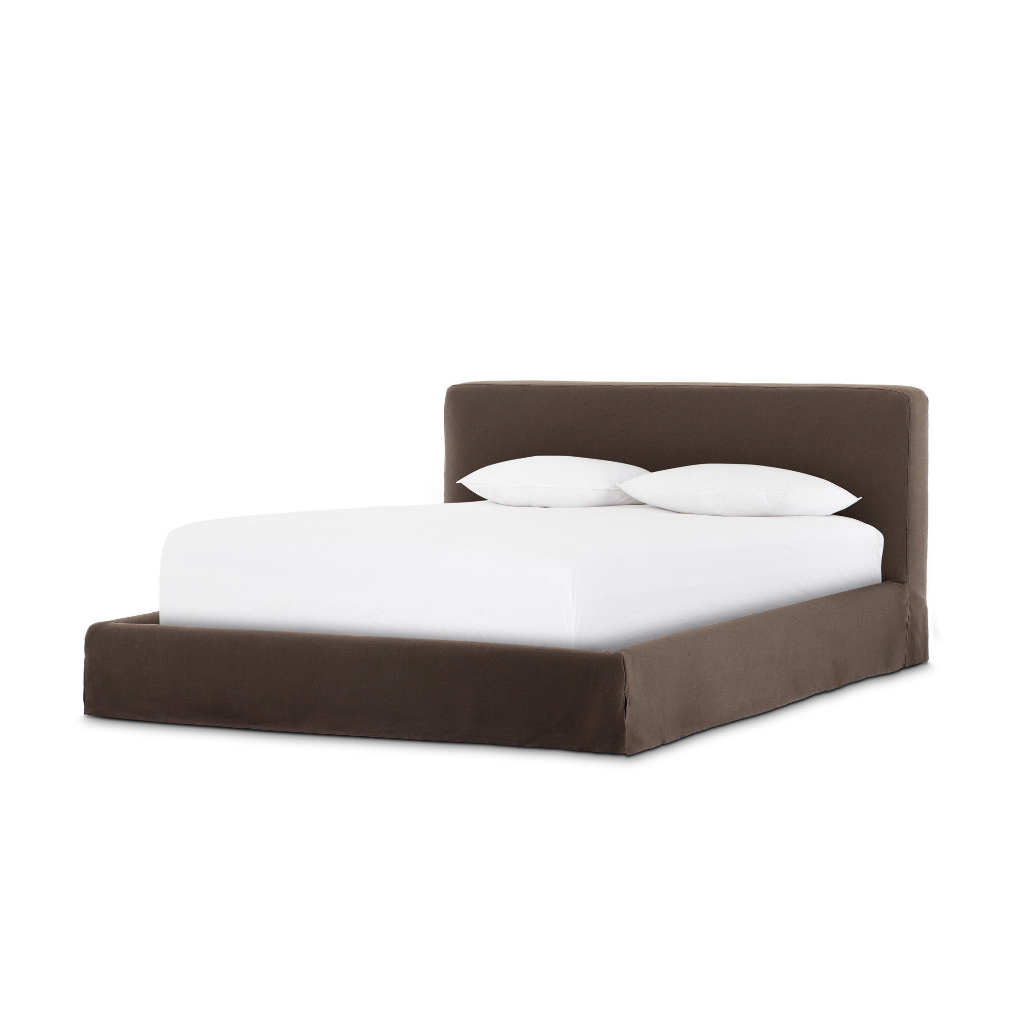 Four Hands Aidan Slipcover Bed — Savoy Coffee-Queen
