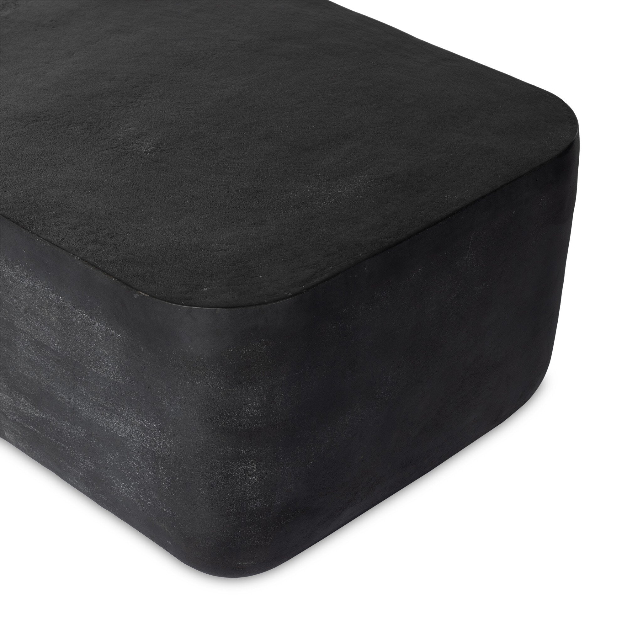 Four Hands Basil Outdoor Rectangular Coffee Table — Aged Grey