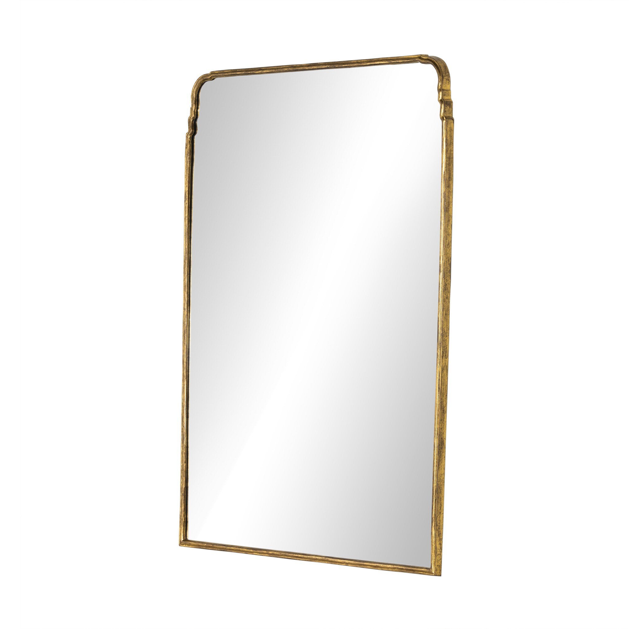 Four Hands Loire Grand Floor Mirror — Antiqued Gold Leaf