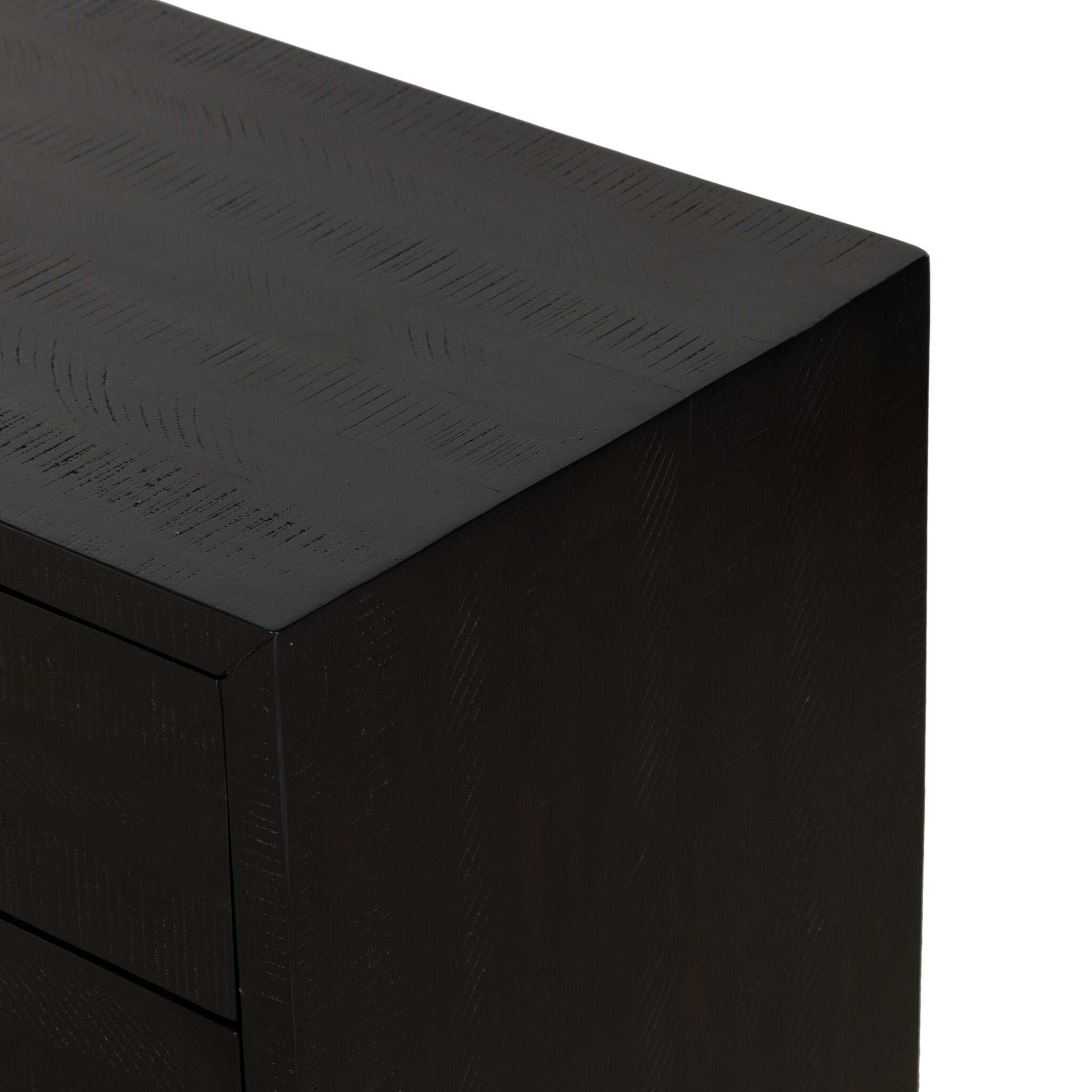 Four Hands Suki Large Nightstand — Burnished Black-Brass (Alexa Hardware)