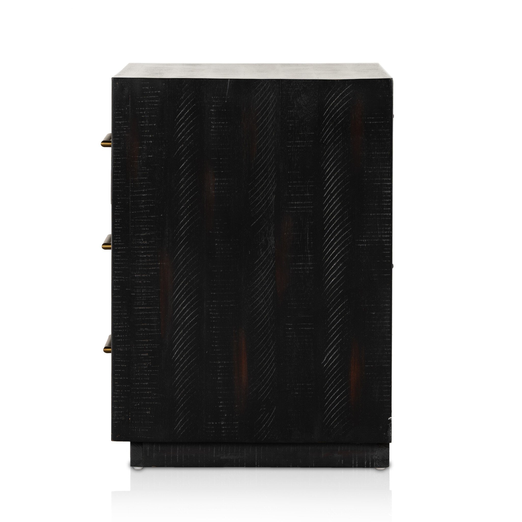 Four Hands Suki Large Nightstand — Burnished Black-Brass (Alexa Hardware)