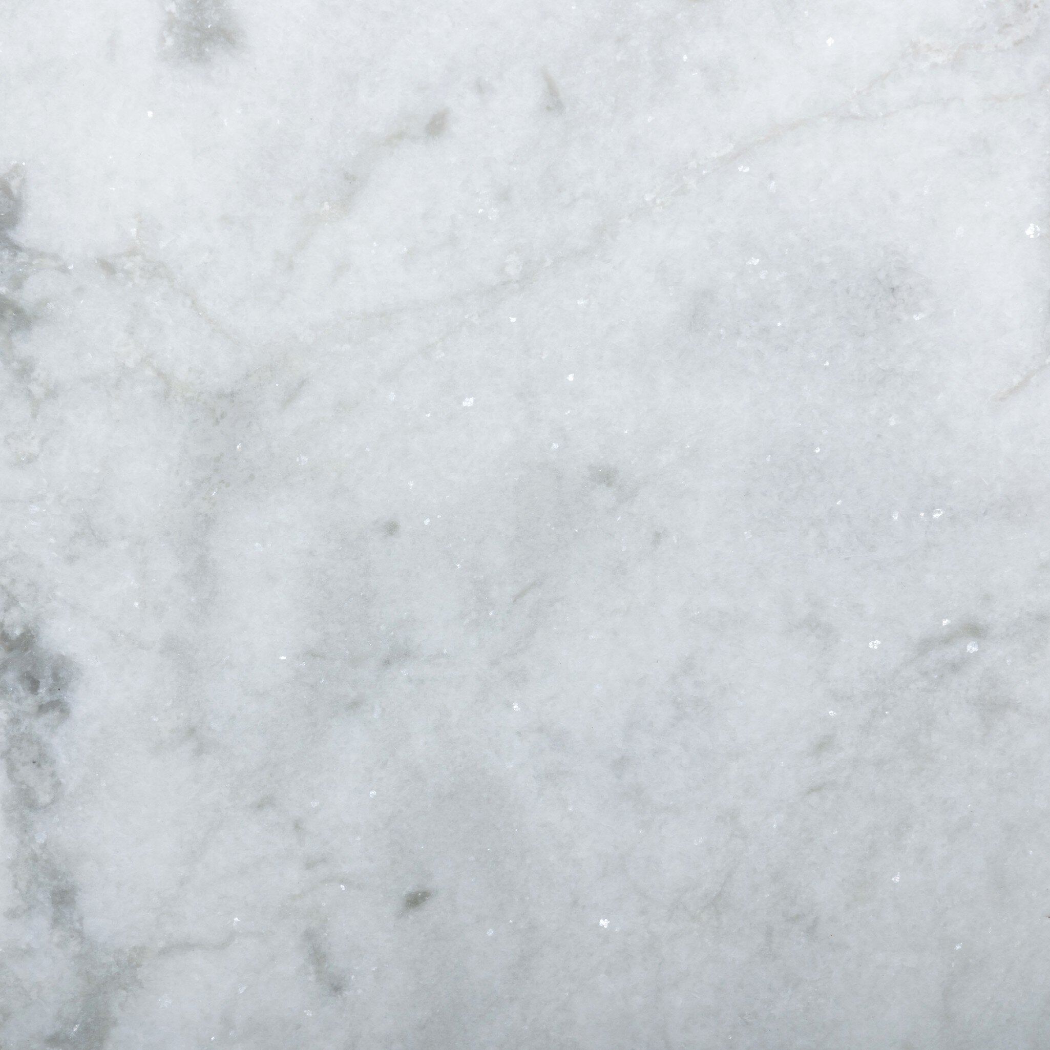 Four Hands Modern Marble Pedestal — White & Grey Speckled Marble