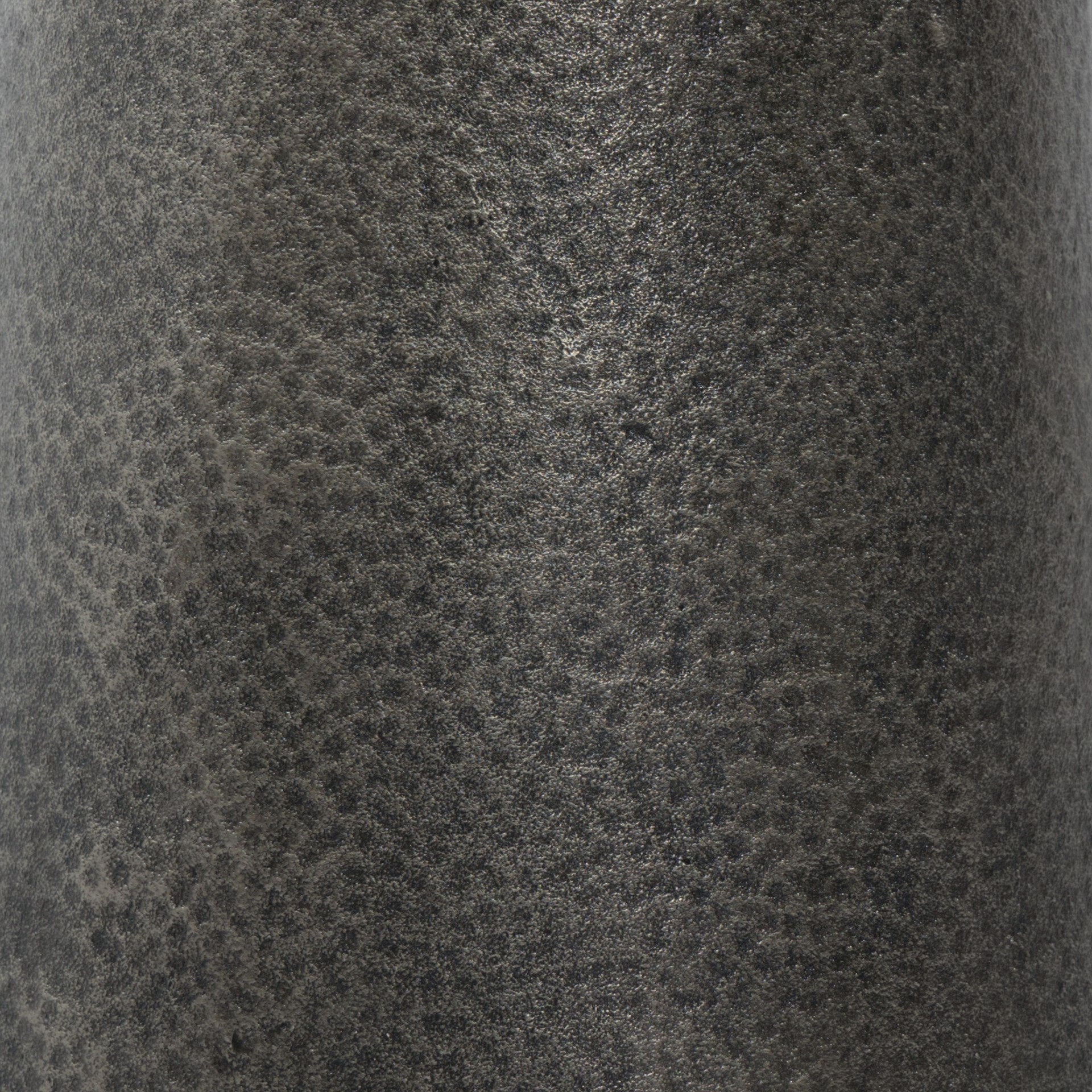 Four Hands Ziggy Floor Lamp — Hammered Smoked Nickel-Light Beige-Black Cord