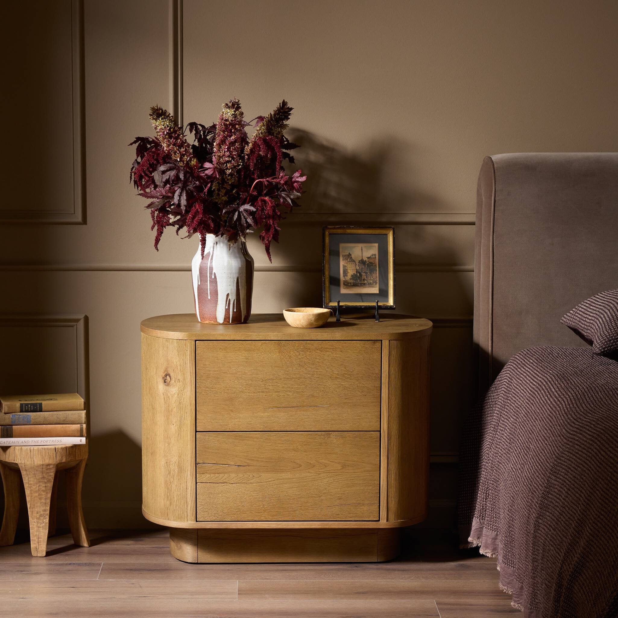 Four Hands Paden Nightstand — Worn Oak-Worn Oak Veneer