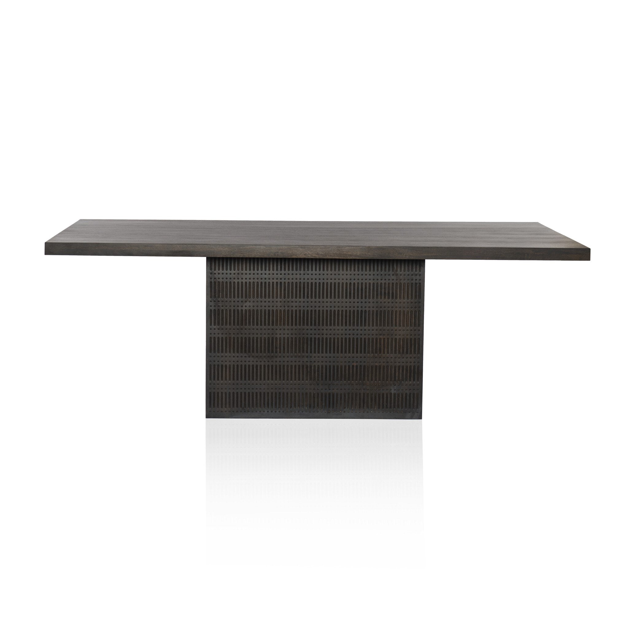 Four Hands Kelby Dining Table — Carved Vintage Brown-Vintage Brown
