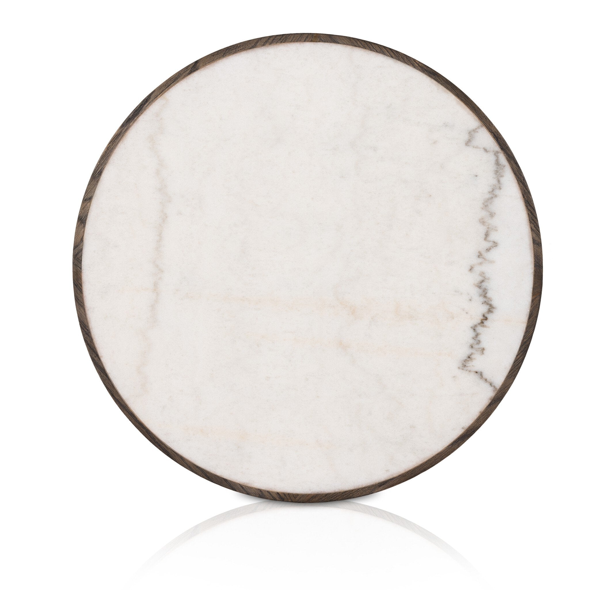 Four Hands Skye End Table β White Marble-Weathered Dark Oak-Weathered Dark Elm