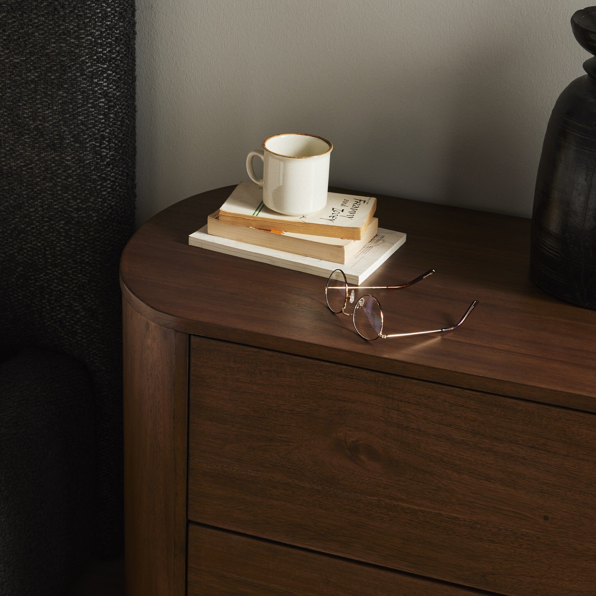 Four Hands Quincy Bed — Lisbon Charcoal-Black-Queen