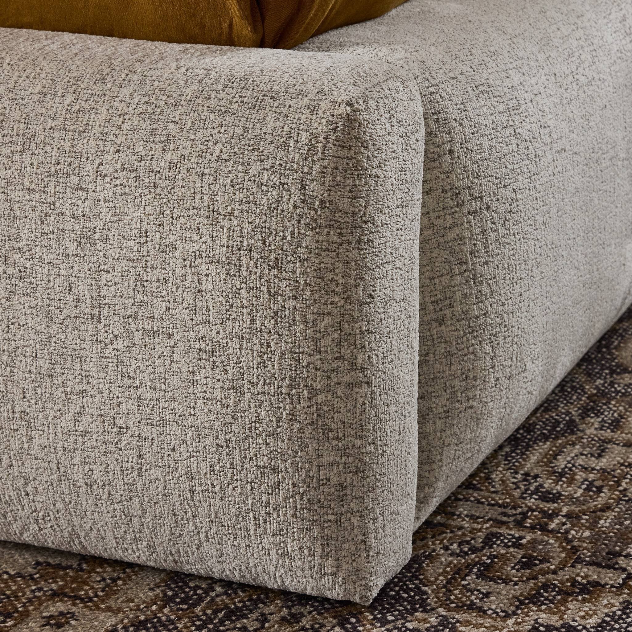 Four Hands Quincy Bed — Plushtone Linen-Black-Queen