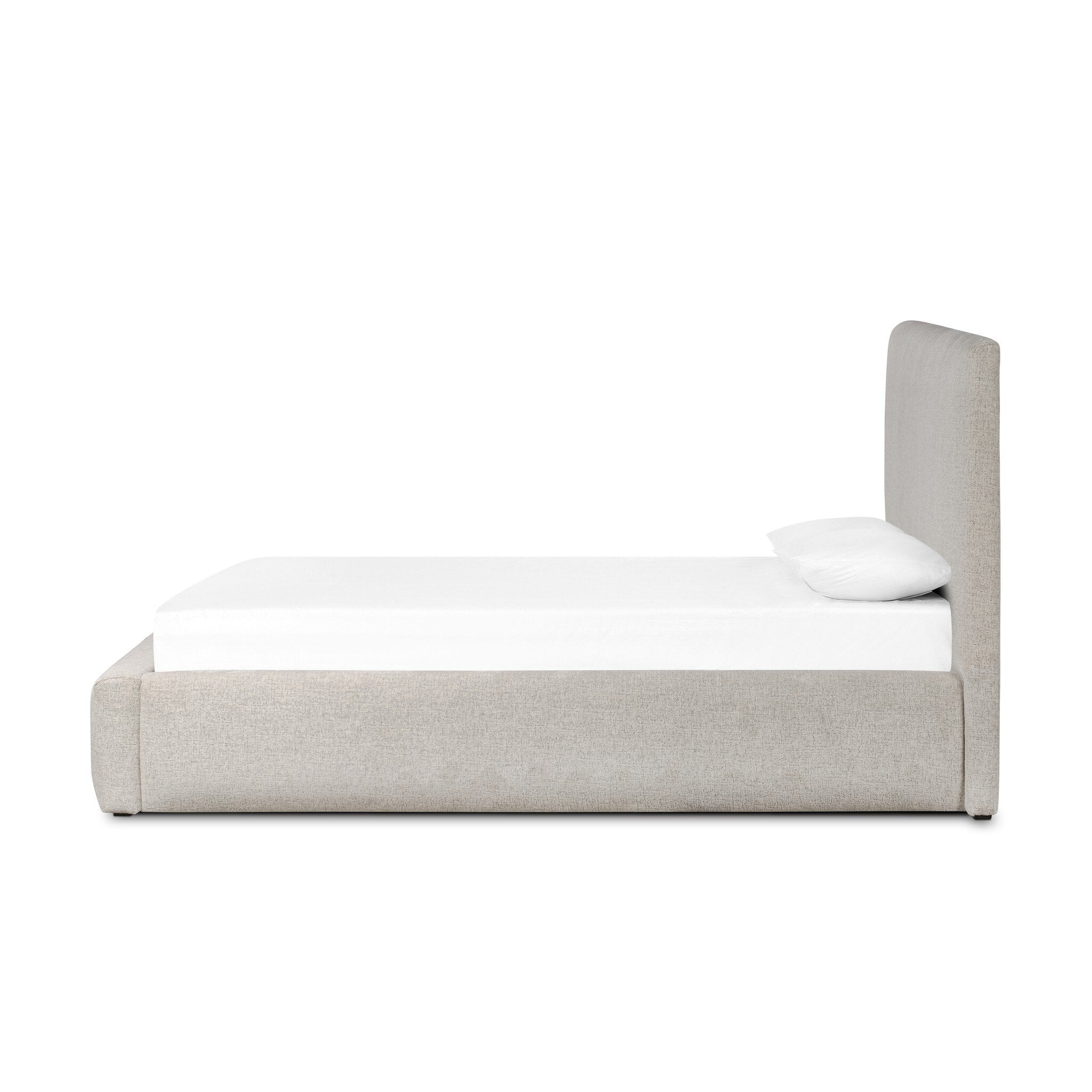 Four Hands Quincy Bed — Plushtone Linen-Black-King