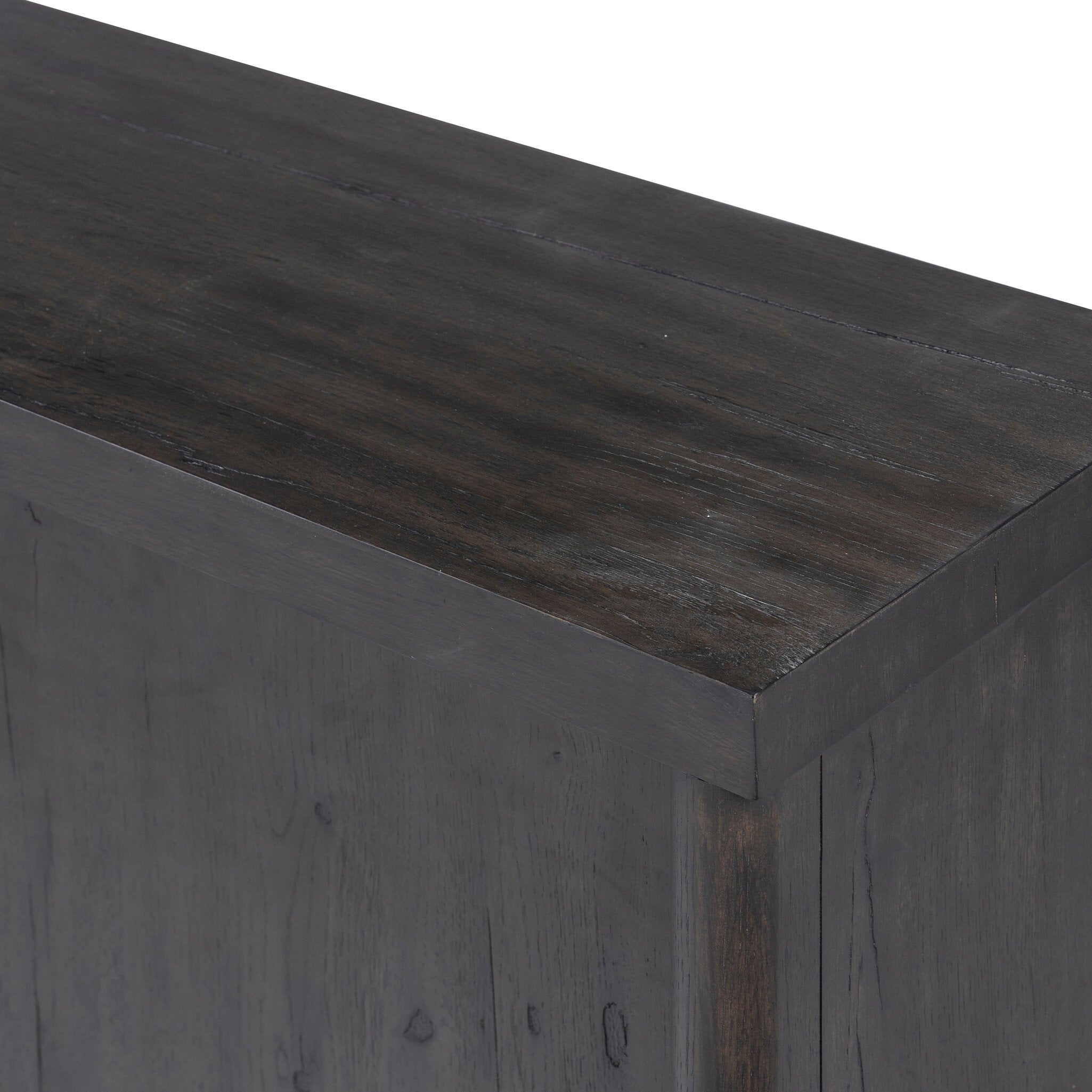 Four Hands Laredo Media Console — Smoked Black Veneer-Smoked Black