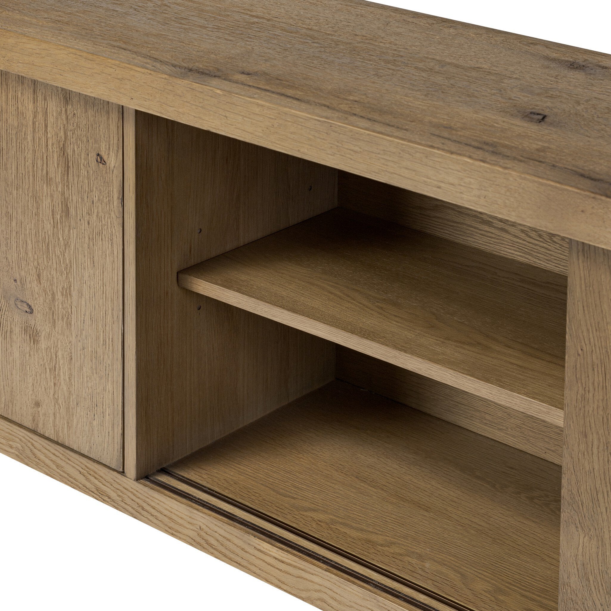 Four Hands Laredo Media Console — Worn Oak Veneer-Worn Oak