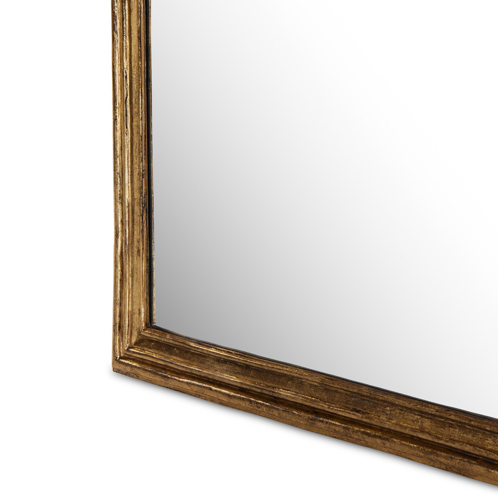 Four Hands Vintage Louis Floor Mirror — Antiqued Gold Leaf-Mirror