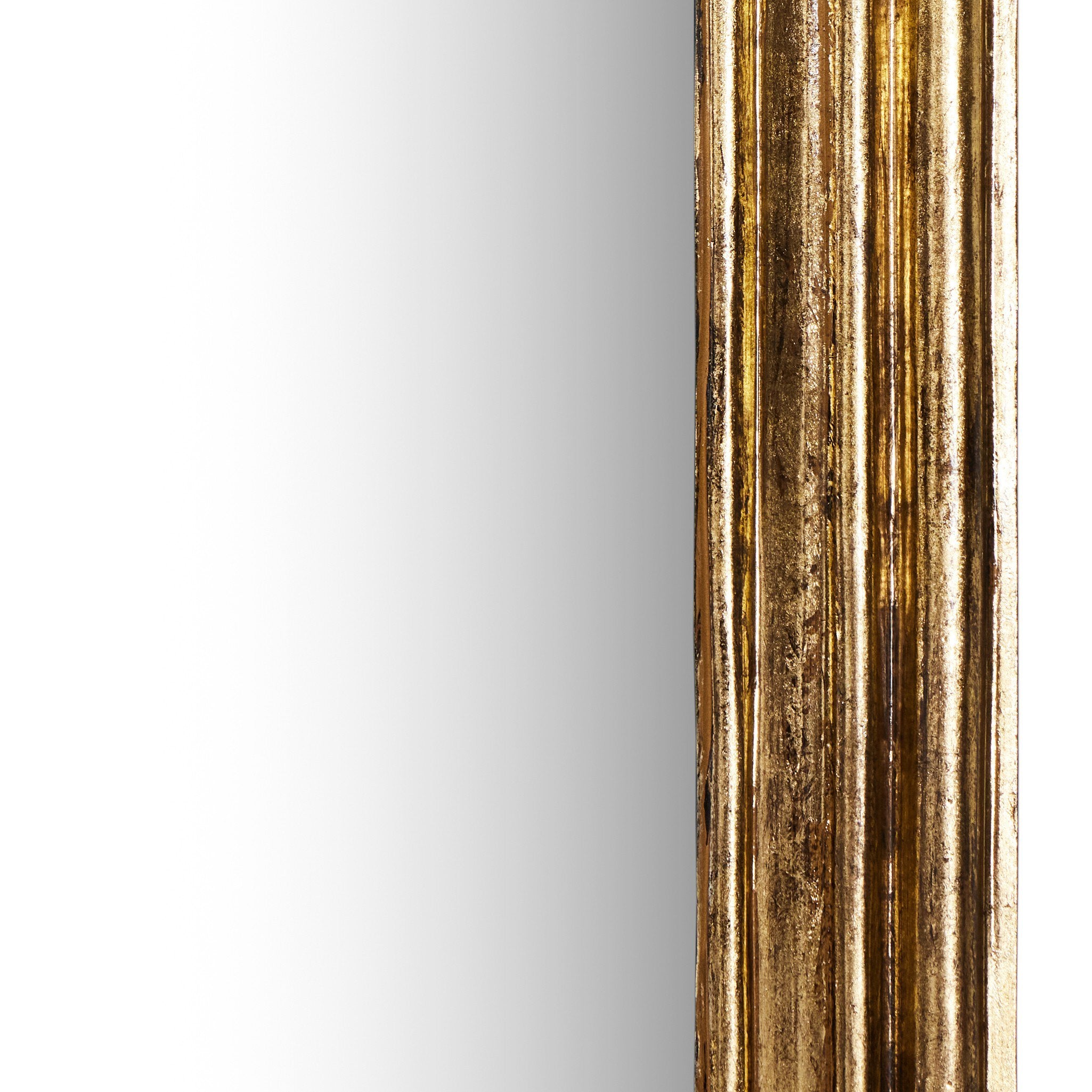 Four Hands Vintage Louis Floor Mirror — Antiqued Gold Leaf-Mirror