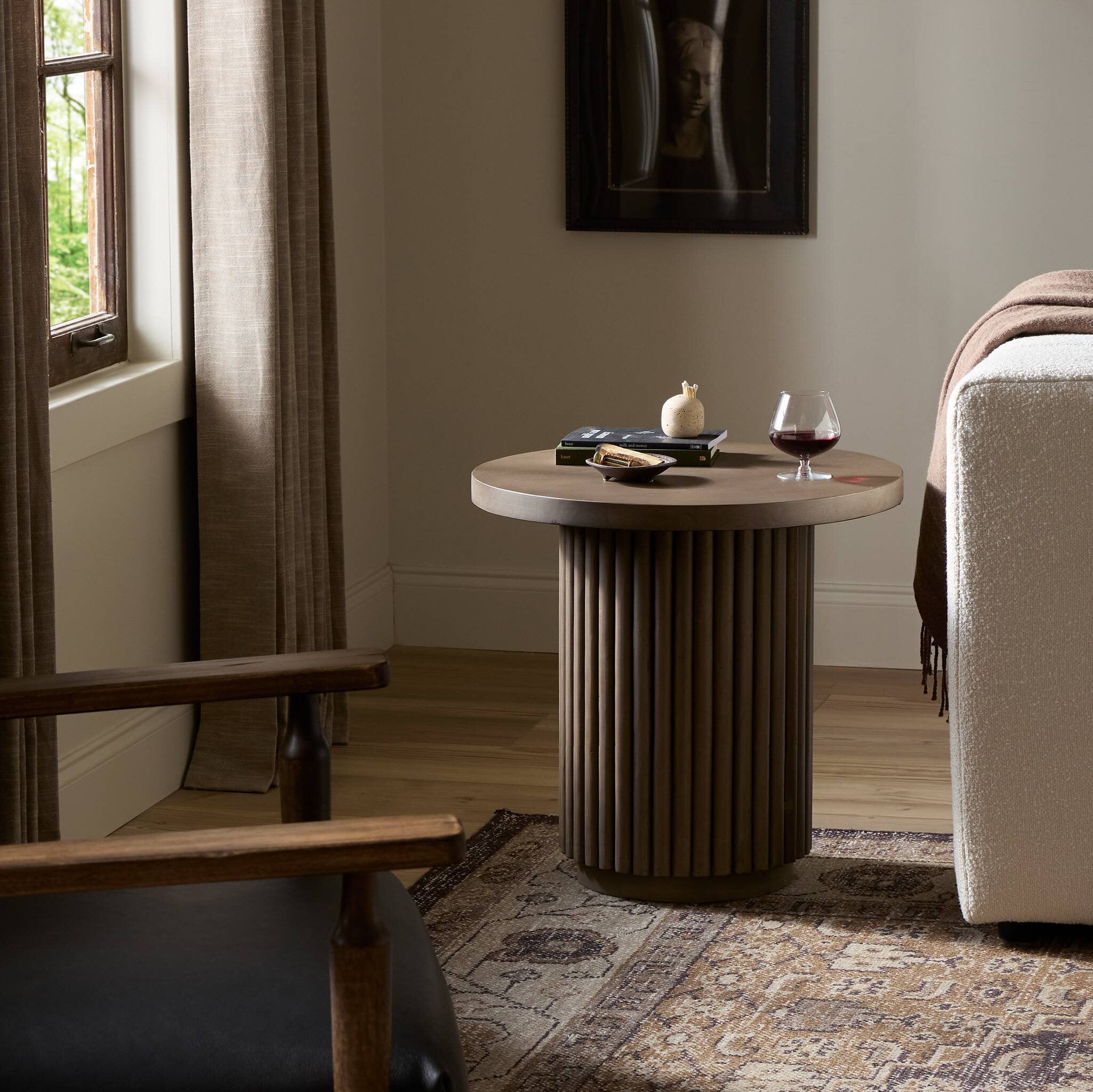 Four Hands Rutherford End Table — Reclaimed Ashen Brown
