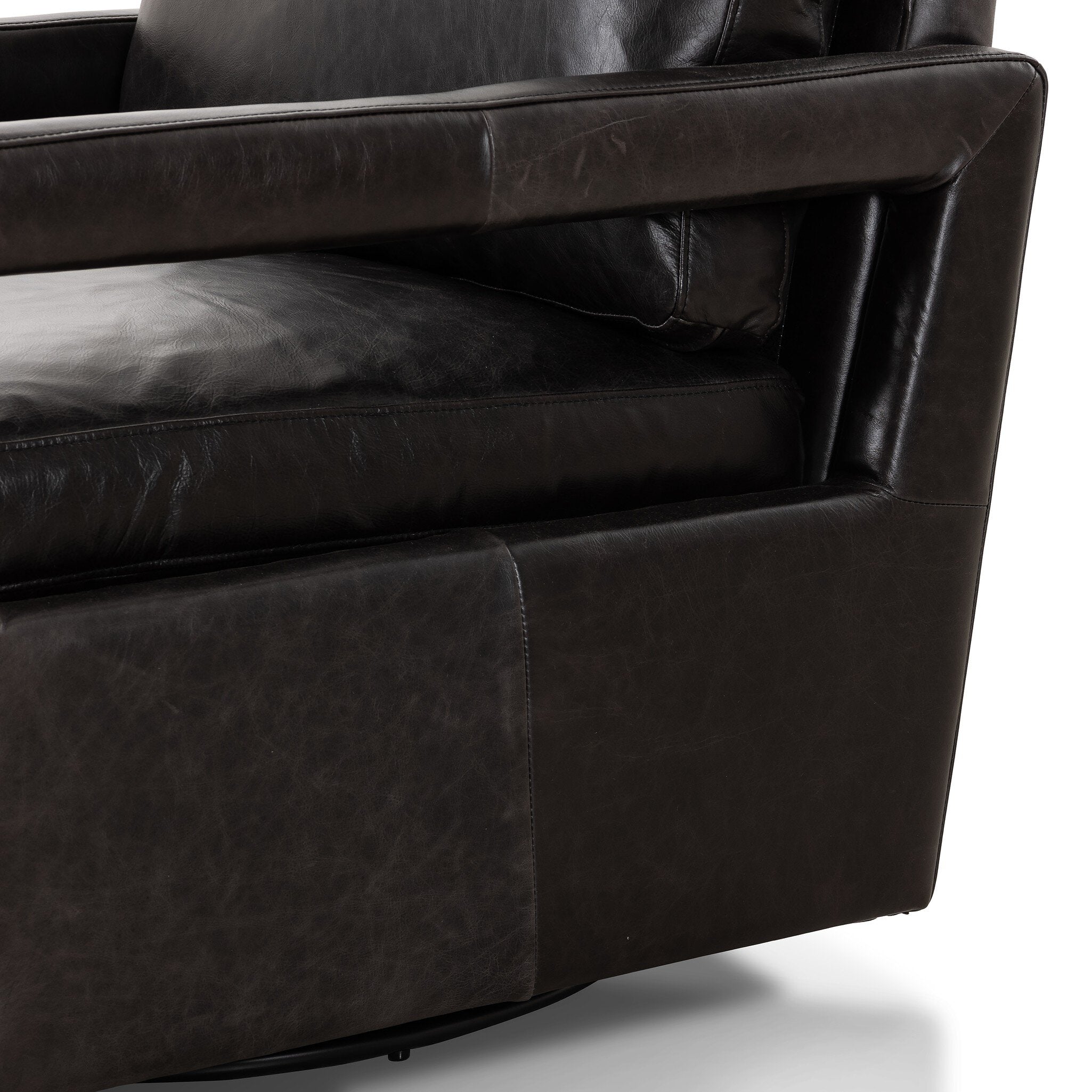 Four Hands Olson Swivel Chair — Sonoma Black