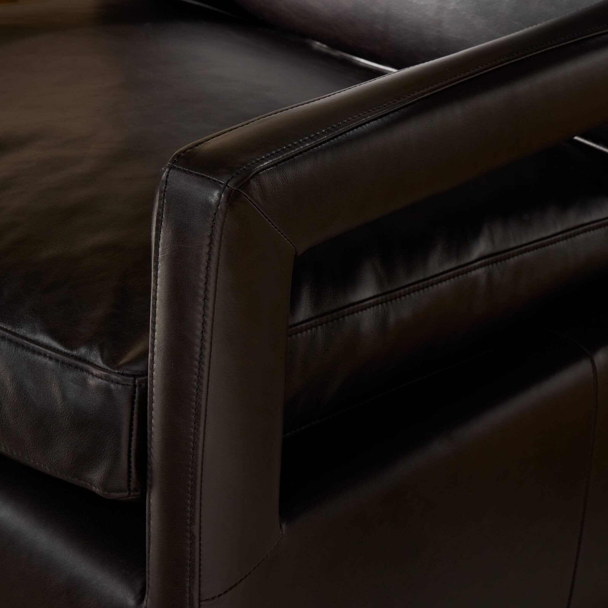 Four Hands Olson Swivel Chair — Sonoma Black