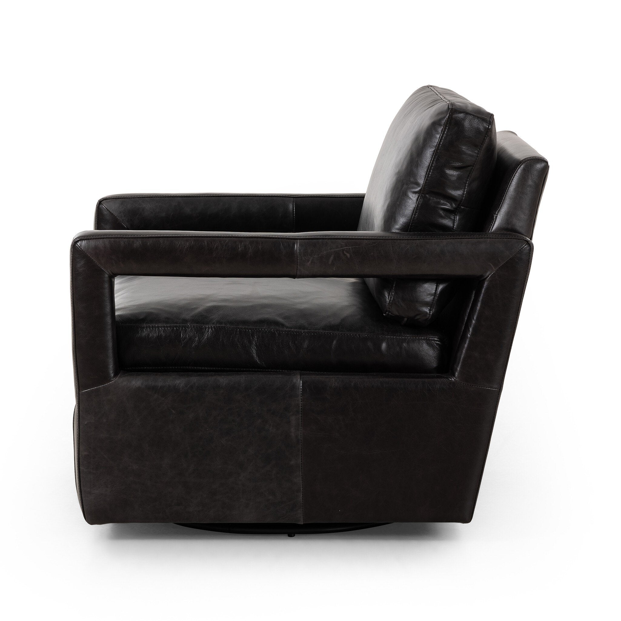 Four Hands Olson Swivel Chair — Sonoma Black