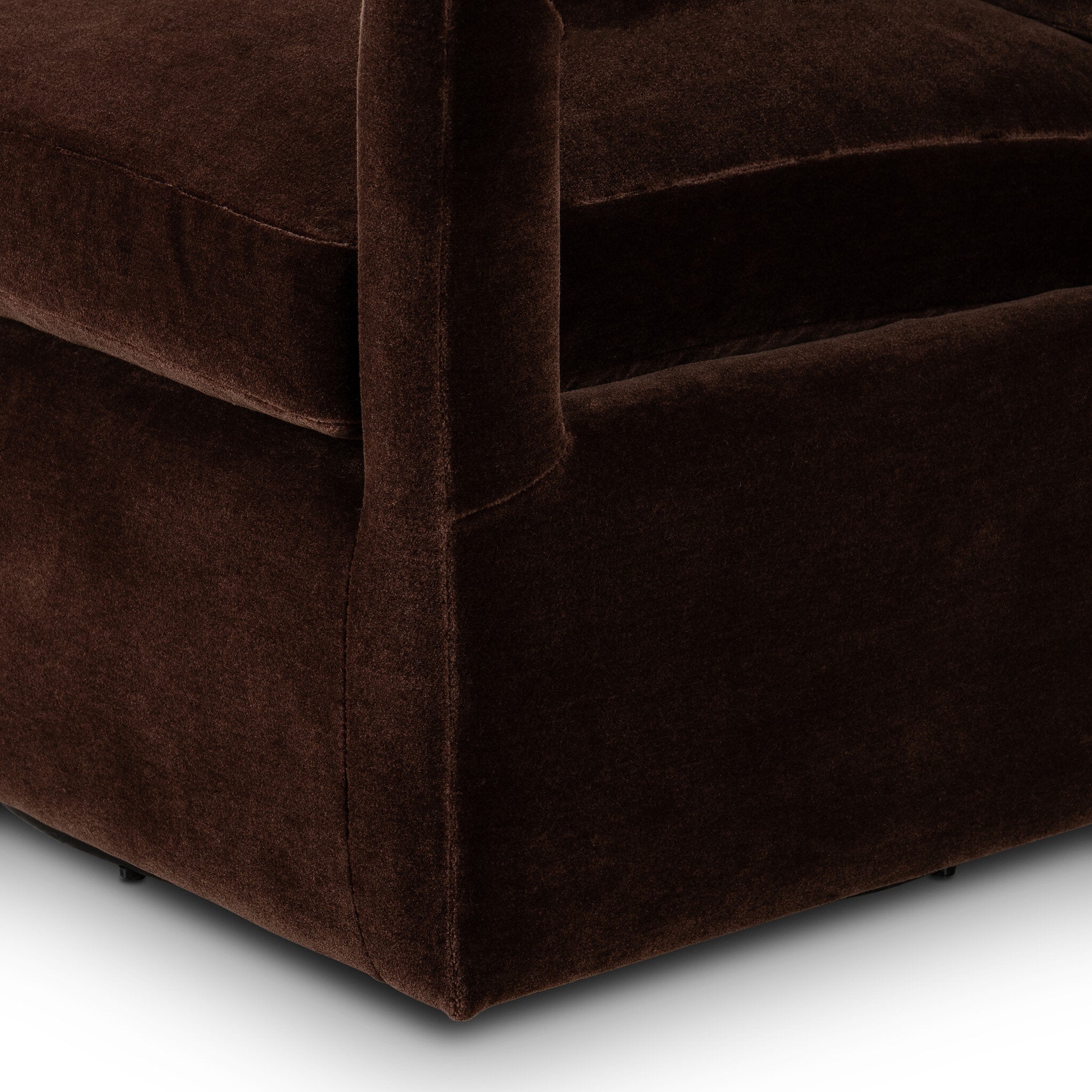 Four Hands Olson Swivel Chair — Monte Chocolate