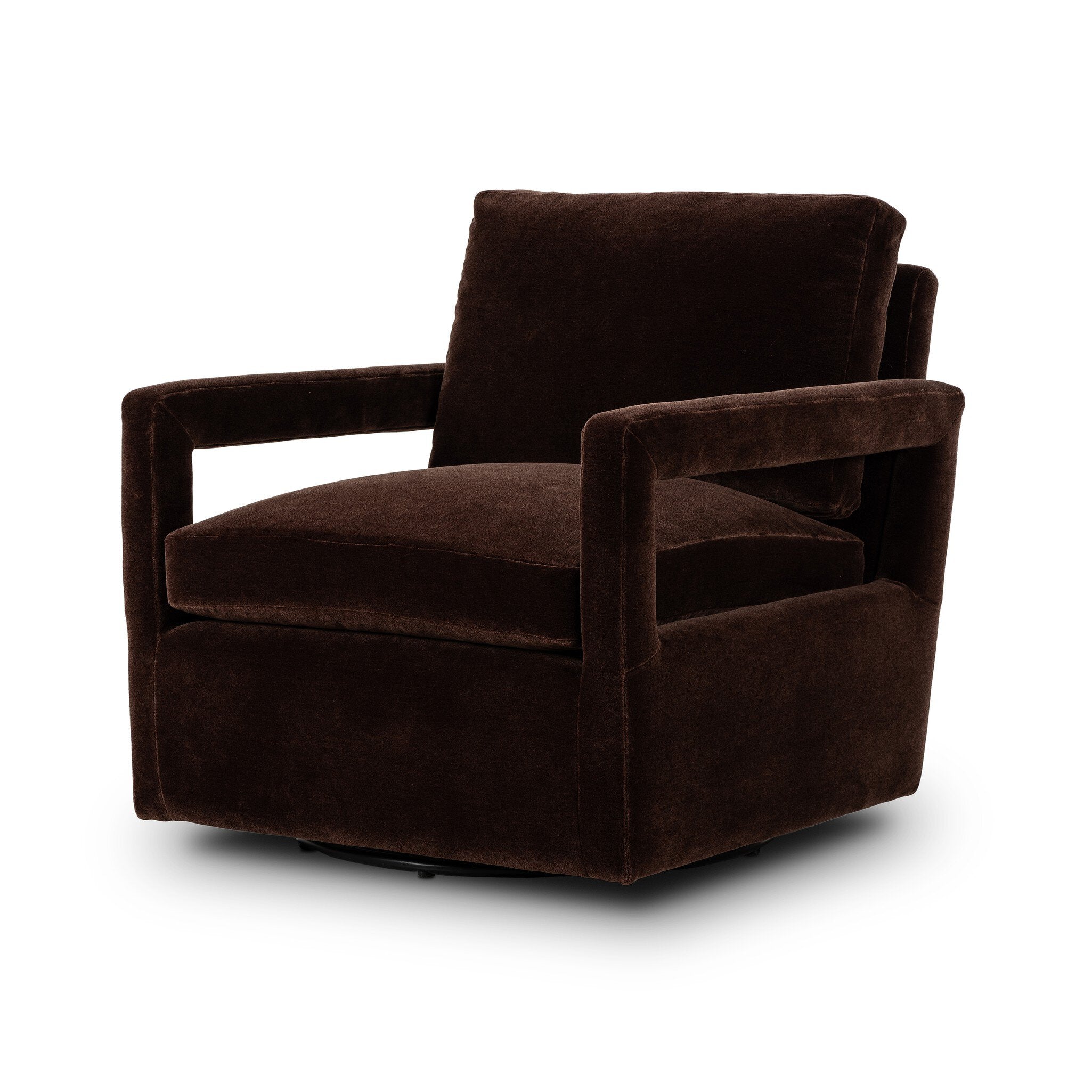 Four Hands Olson Swivel Chair — Monte Chocolate