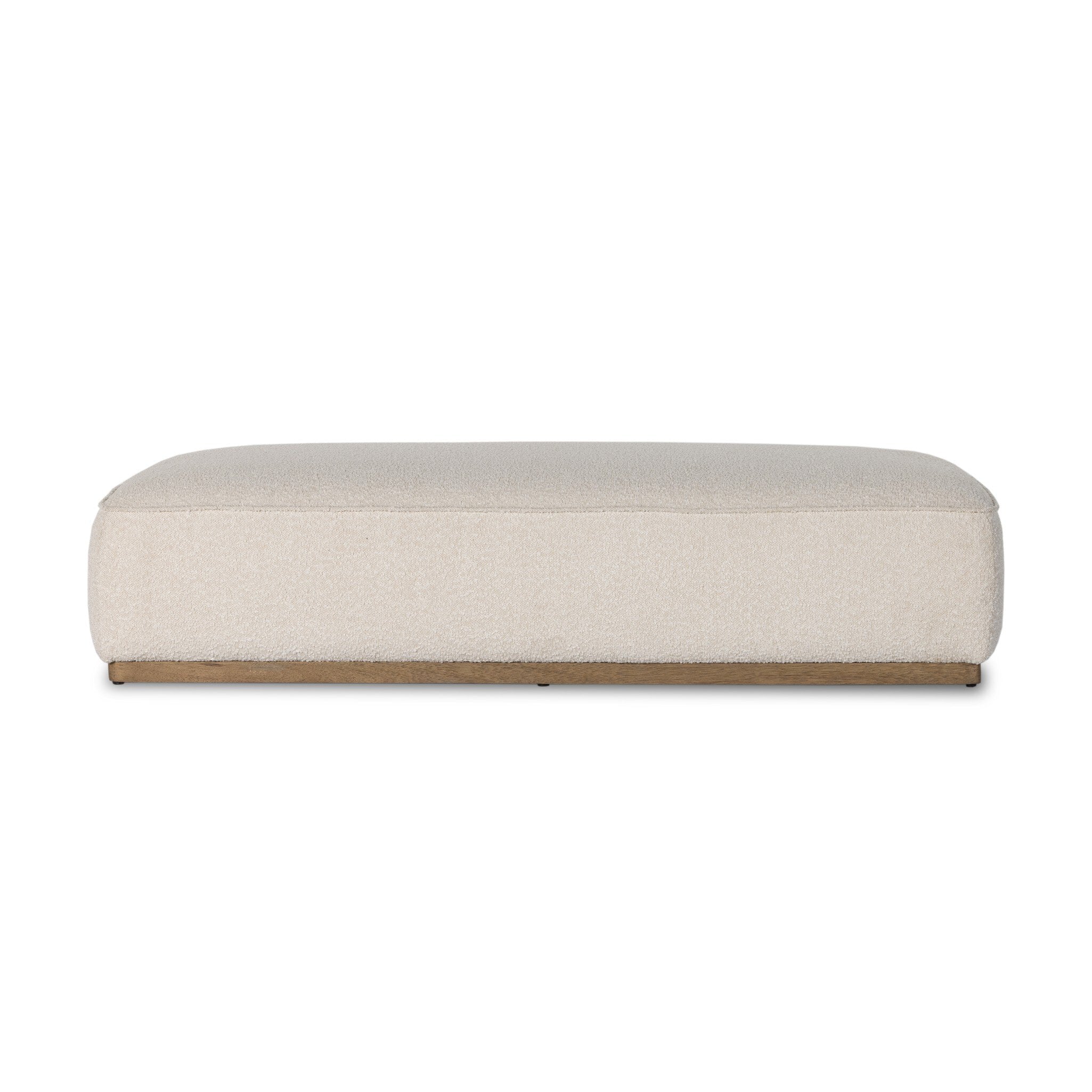 Four Hands Sinclair Cocktail Ottoman — Knoll Natural-Distressed Natural