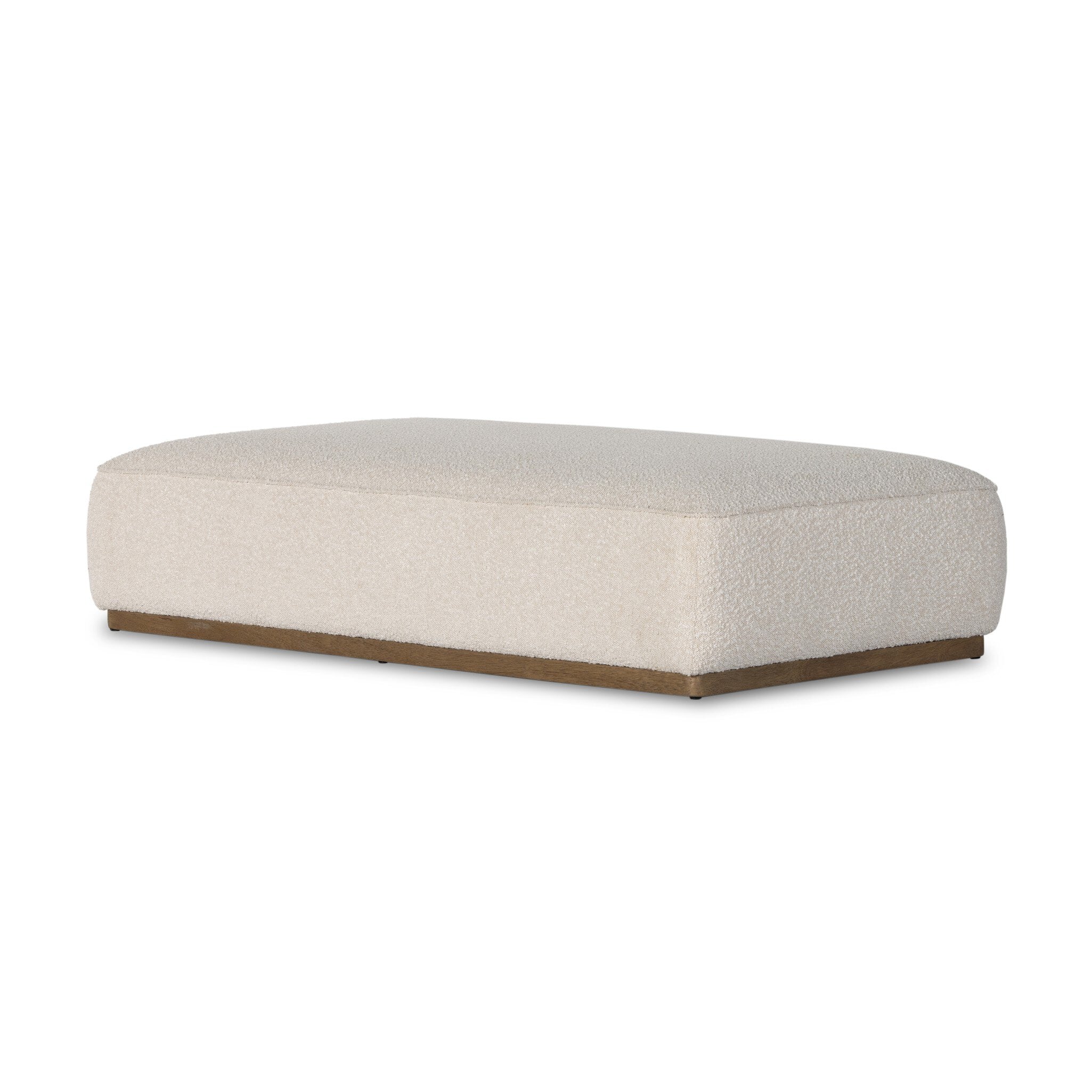 Four Hands Sinclair Cocktail Ottoman — Knoll Natural-Distressed Natural