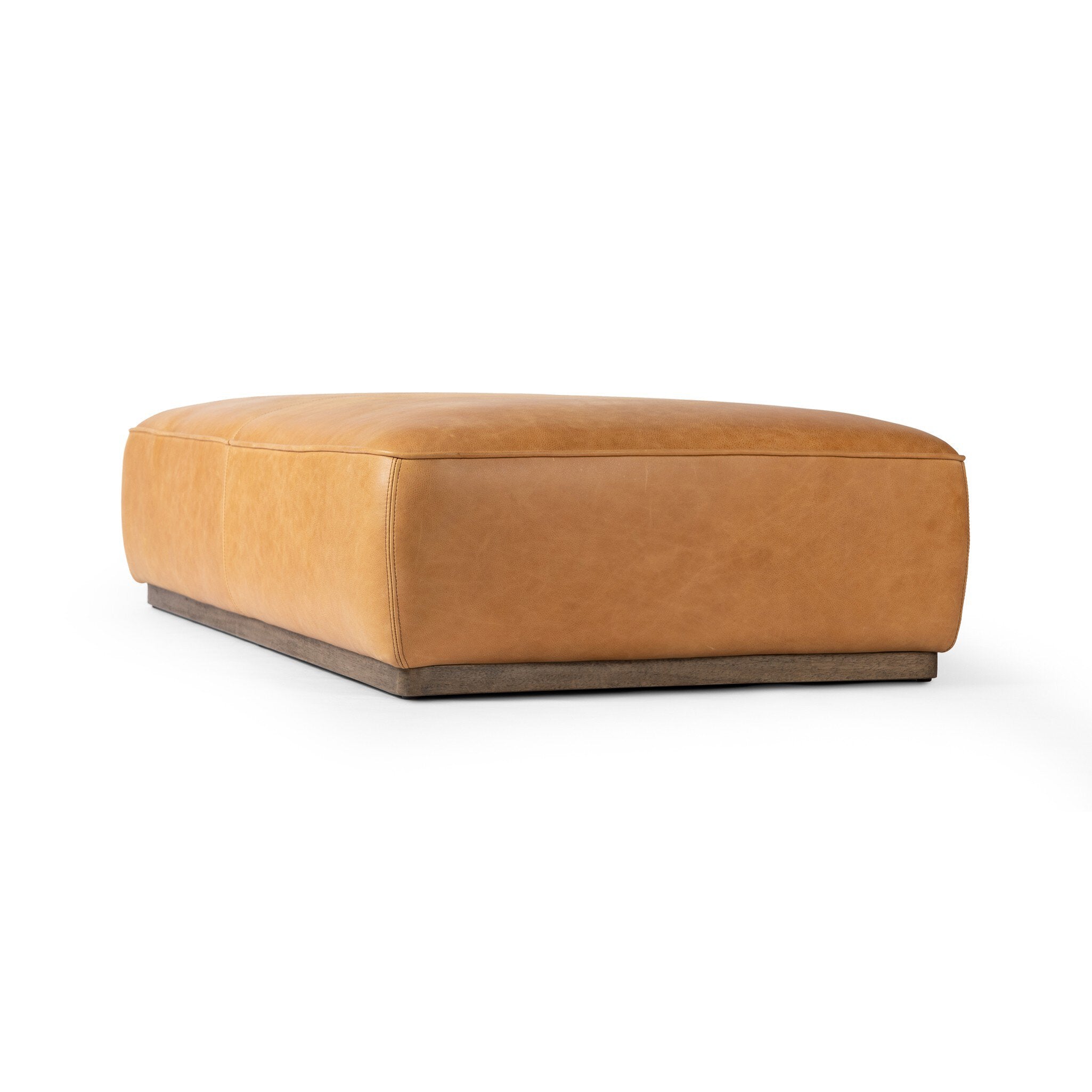 Four Hands Sinclair Cocktail Ottoman — Palermo Butterscotch-Distressed Natural