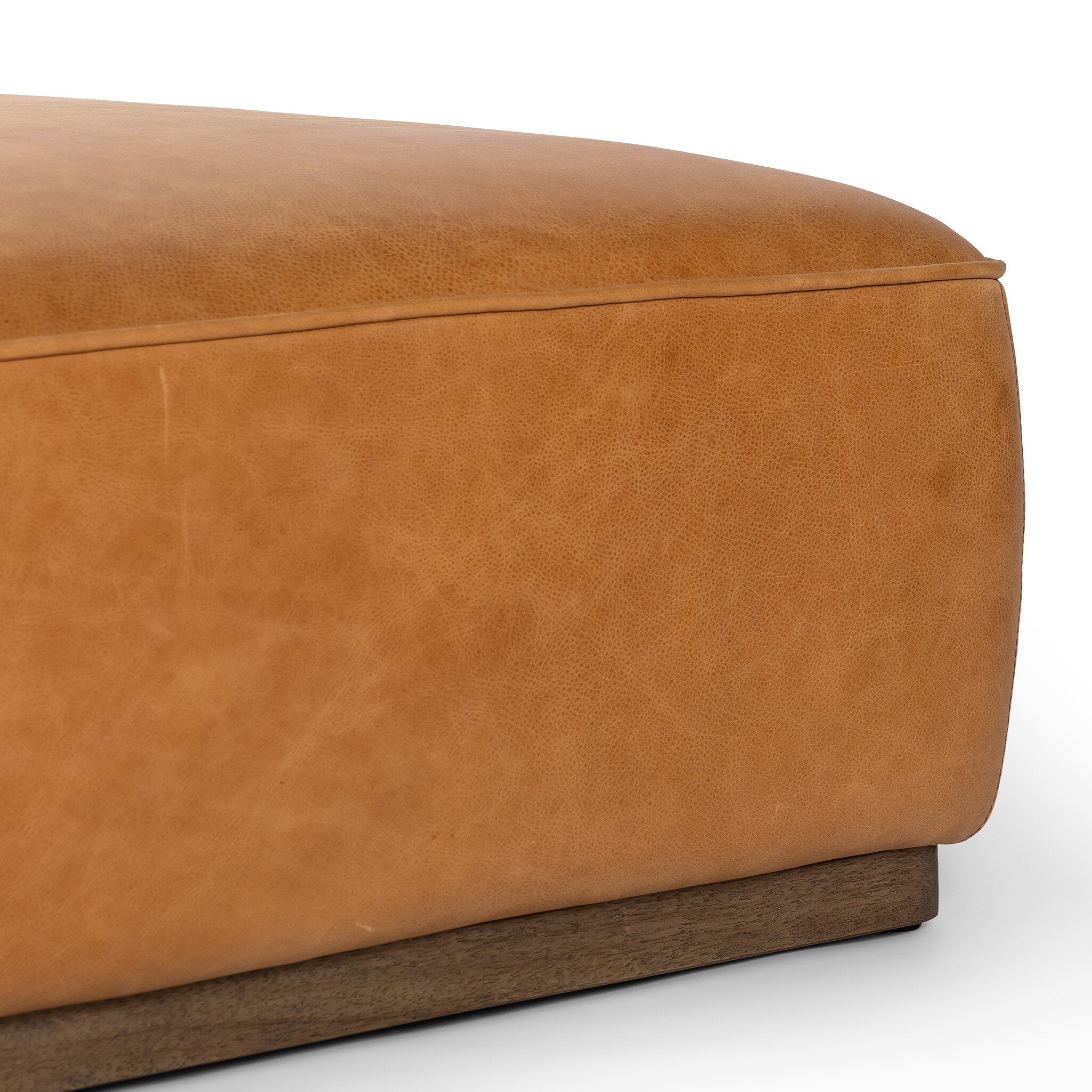Four Hands Sinclair Cocktail Ottoman — Palermo Butterscotch-Distressed Natural