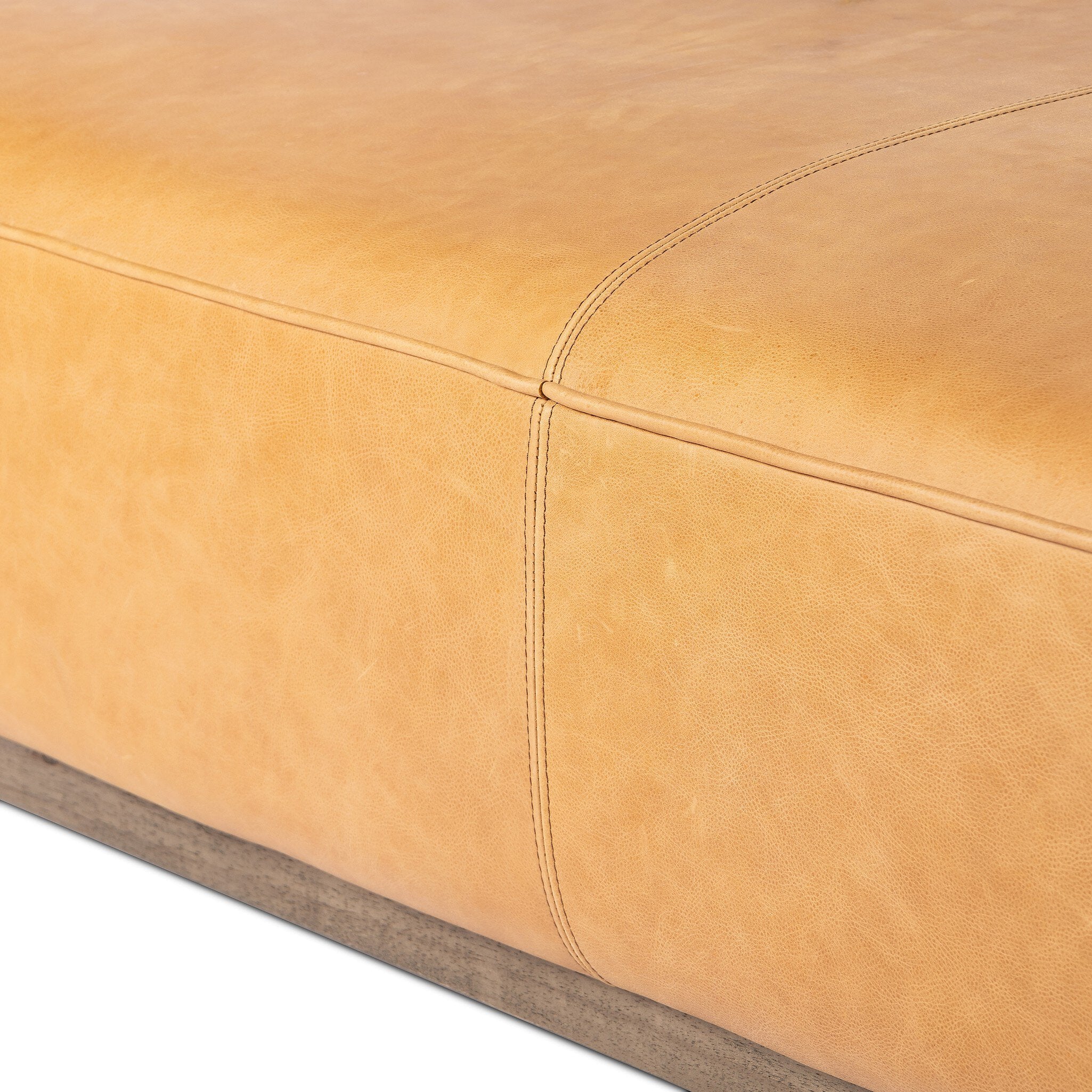 Four Hands Sinclair Cocktail Ottoman — Palermo Butterscotch-Distressed Natural