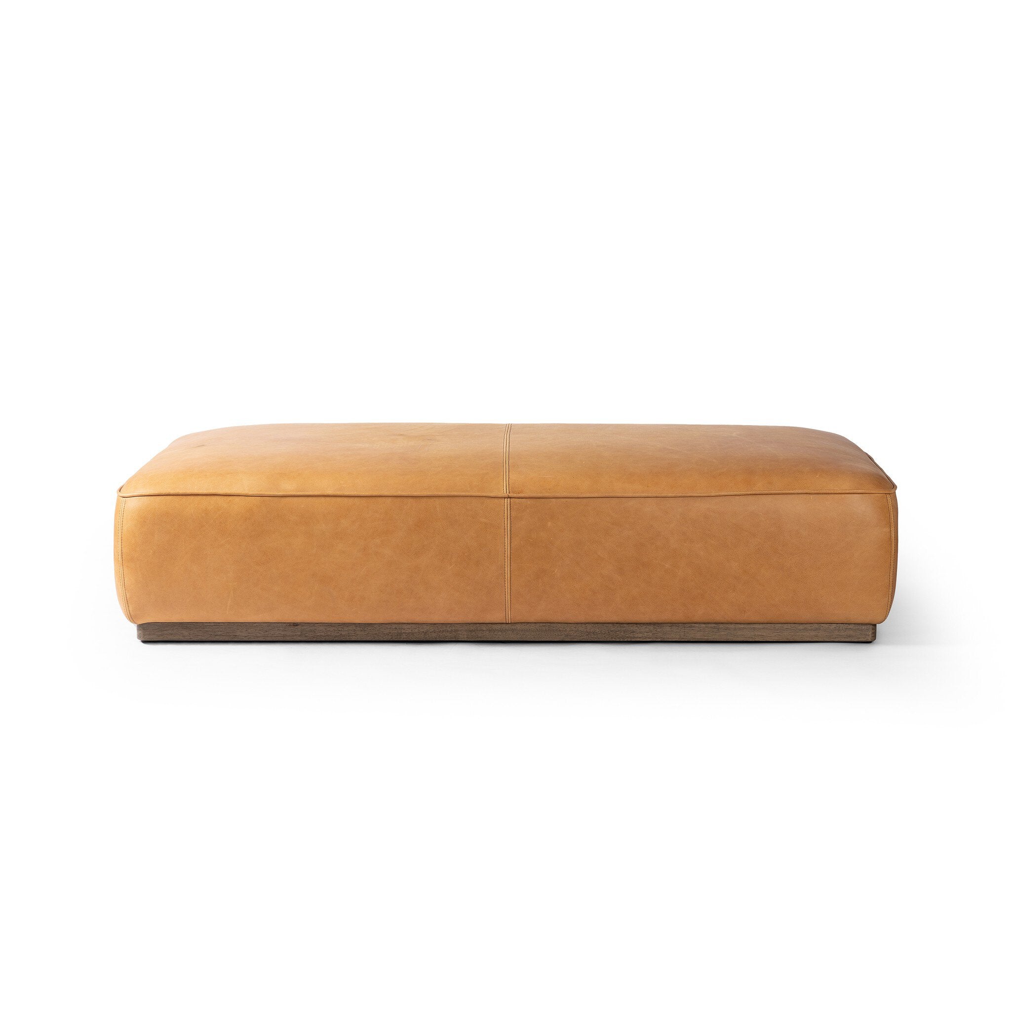 Four Hands Sinclair Cocktail Ottoman — Palermo Butterscotch-Distressed Natural