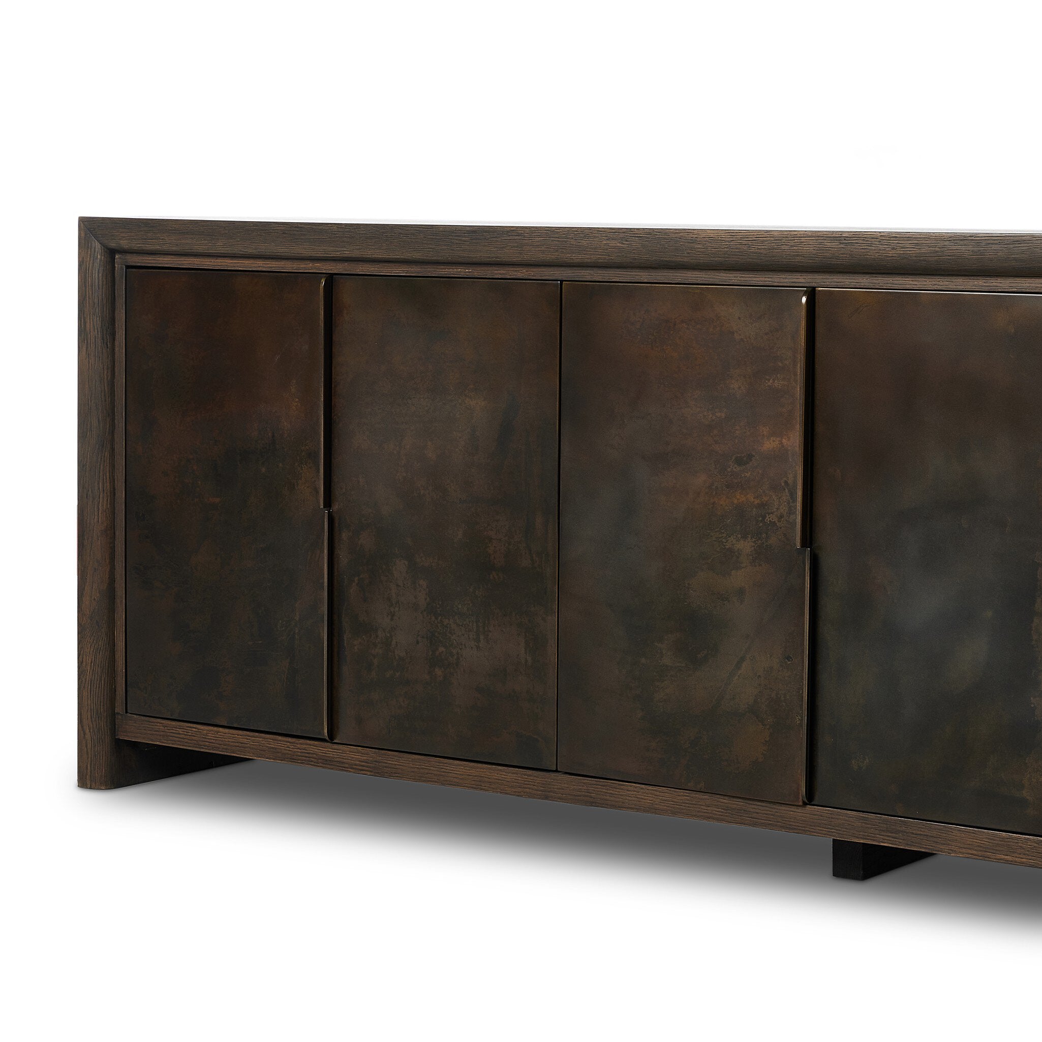 Four Hands Arlington 6 Door Sideboard — Espresso Oak-Espresso Oak Veneer-Coffee Iron