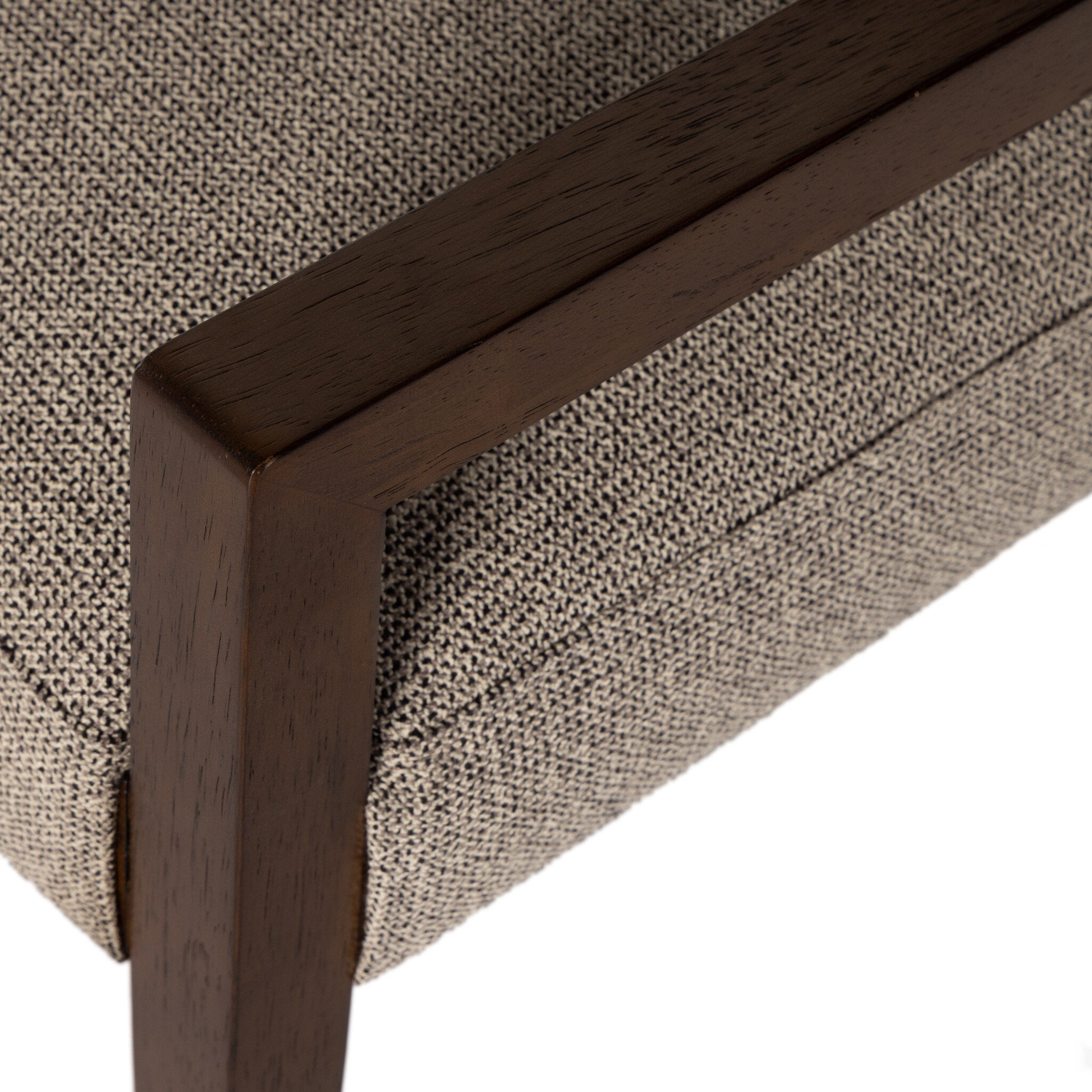 Four Hands Ferris Dining Armchair — Nubuck Charcoal-Tulsa Ink-Antique Sable