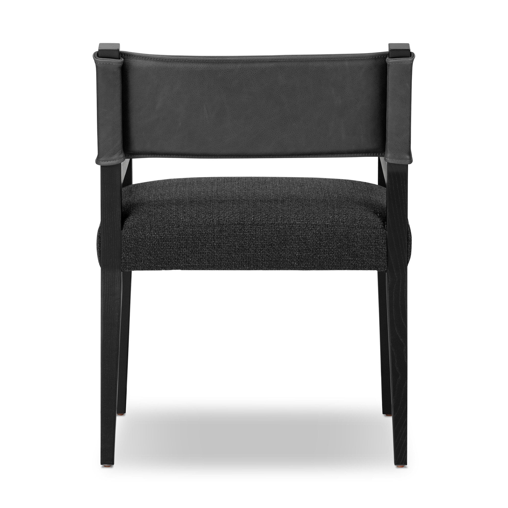 Four Hands Ferris Dining Armchair — Palermo Black-Gibson Black-Black Ash