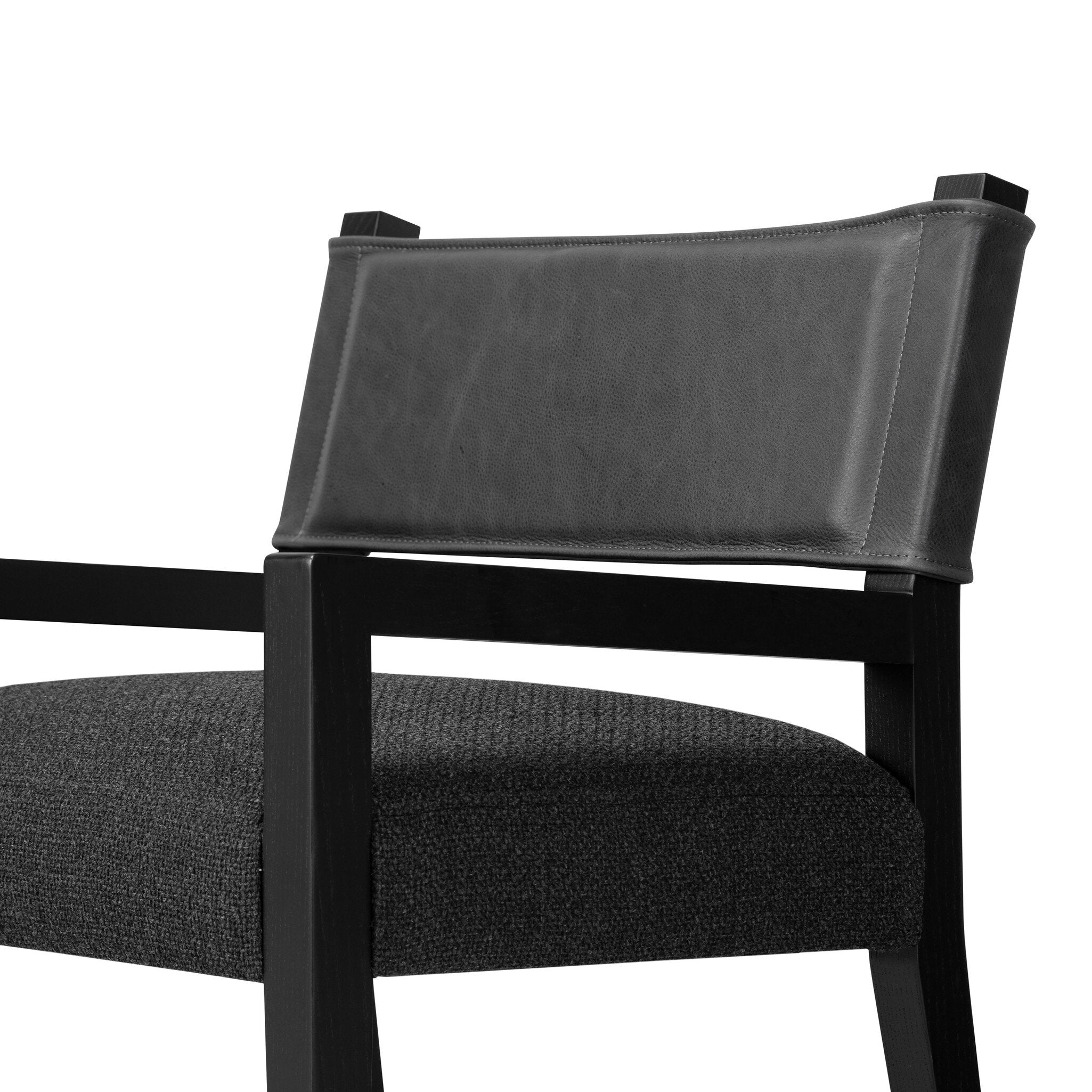 Four Hands Ferris Dining Armchair — Palermo Black-Gibson Black-Black Ash