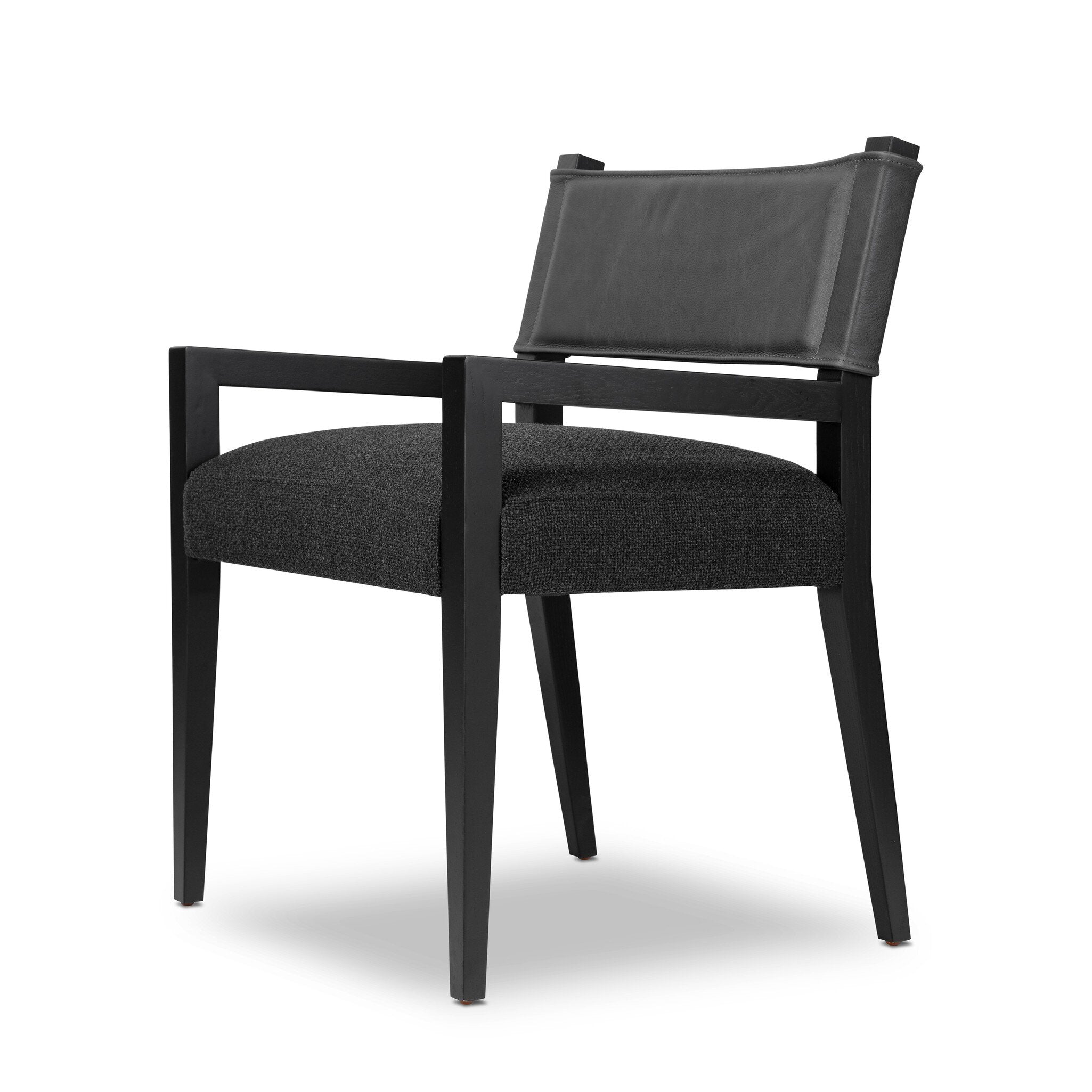 Four Hands Ferris Dining Armchair — Palermo Black-Gibson Black-Black Ash