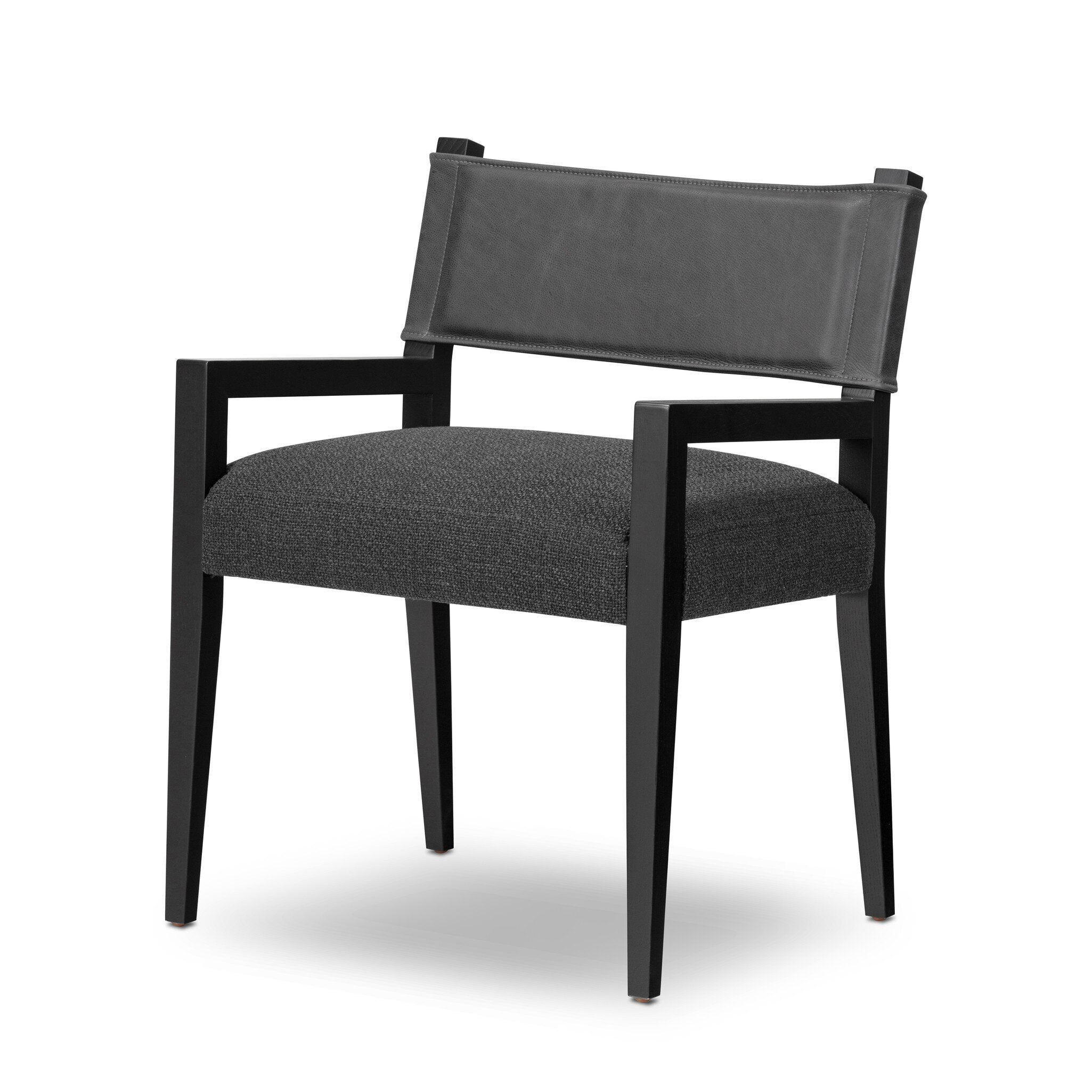 Four Hands Ferris Dining Armchair — Palermo Black-Gibson Black-Black Ash