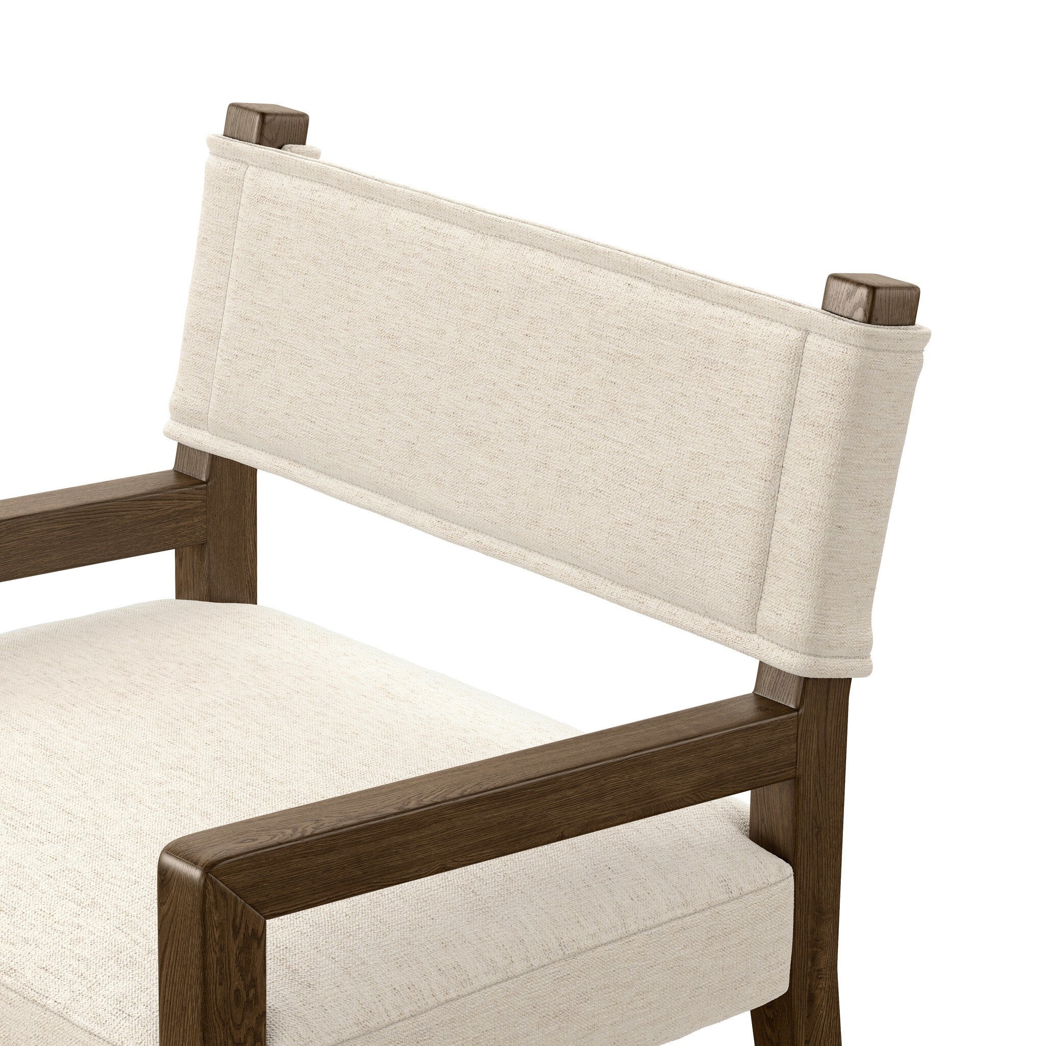 Four Hands Ferris Dining Armchair — Crypton Nomad Snow-Amber Ash