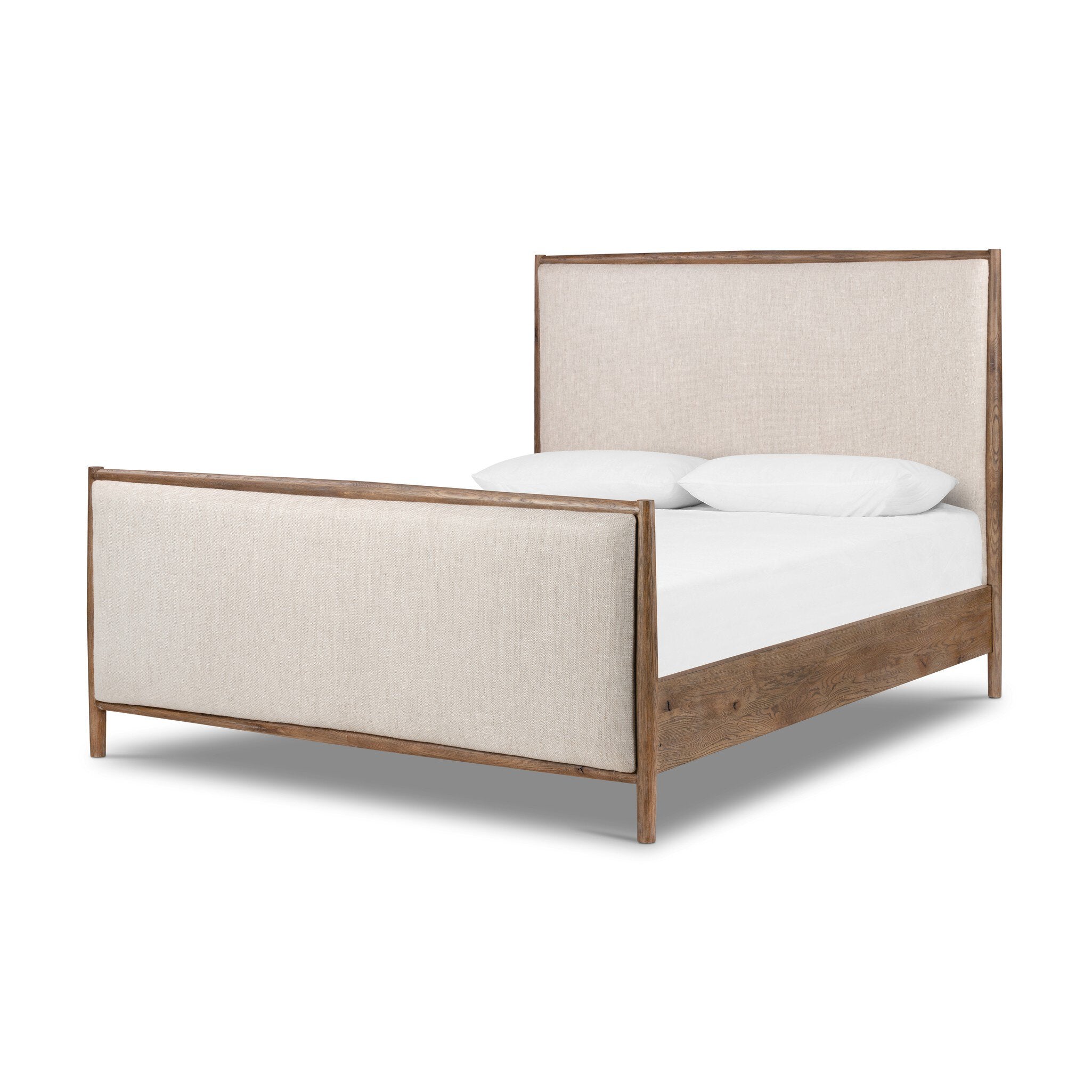 Four Hands Glenview Bed — Weathered Oak-Weathered Oak Veneer-Essence Natural-King