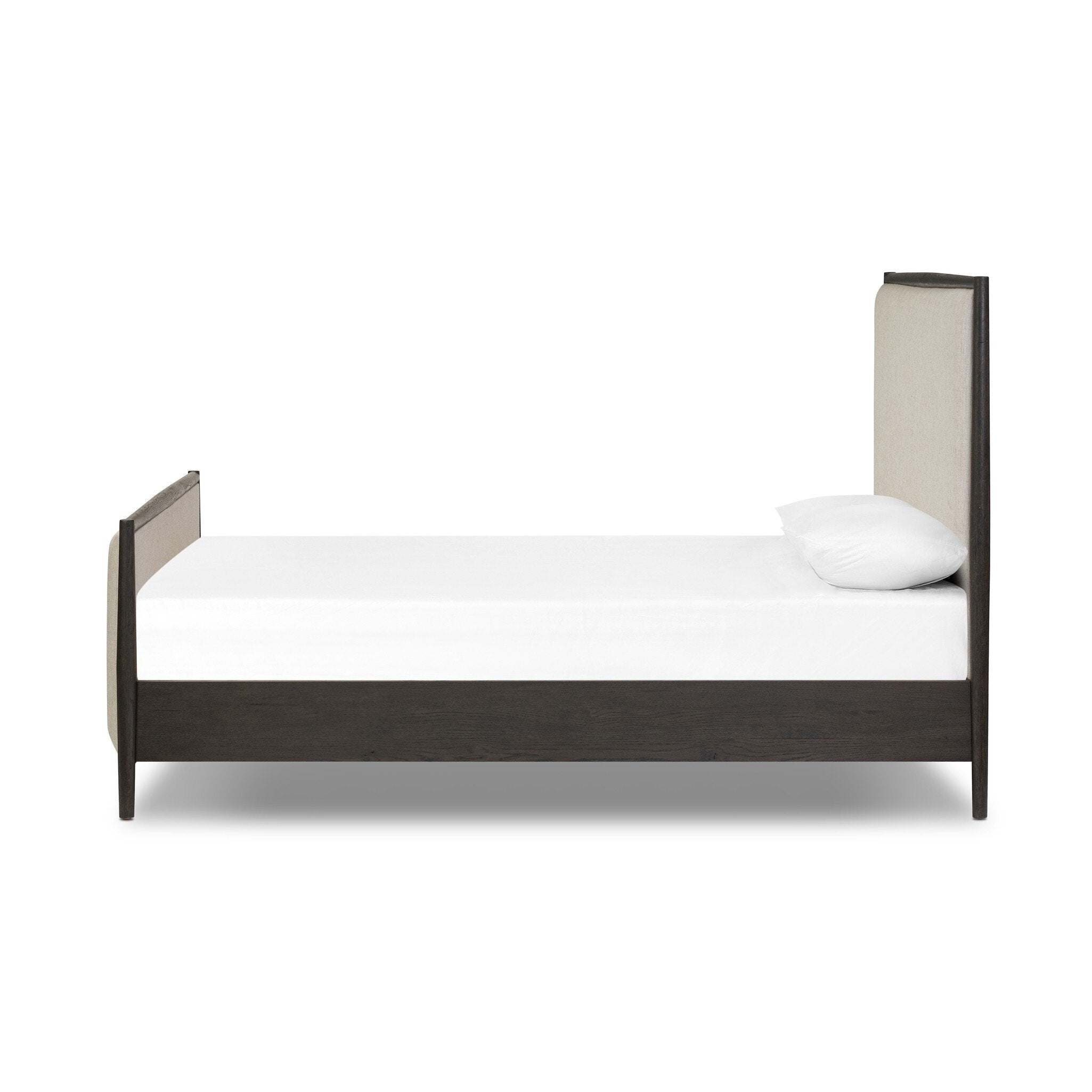 Four Hands Glenview Bed — Smoked Black Oak-Essence Natural-Smoked Black Resawn Oak-King